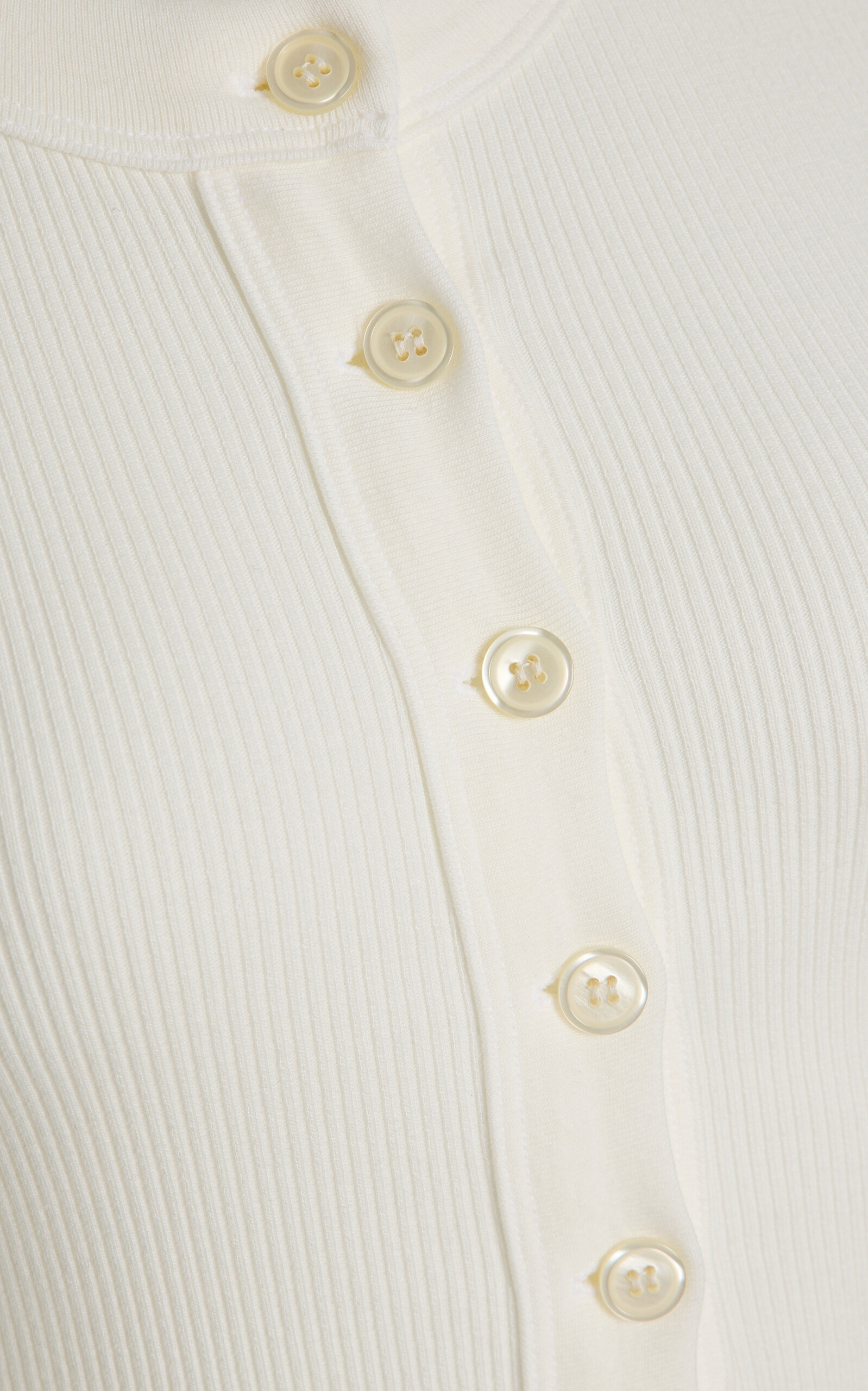 x Bloom Farm Exclusive Varra Cotton Henley Shirt ivory - 6