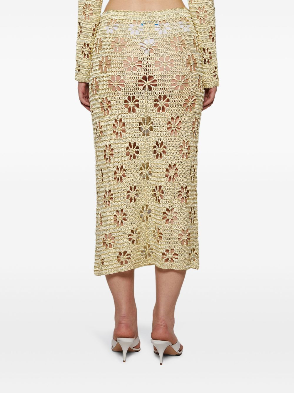 floral crochet maxi skirt - 4
