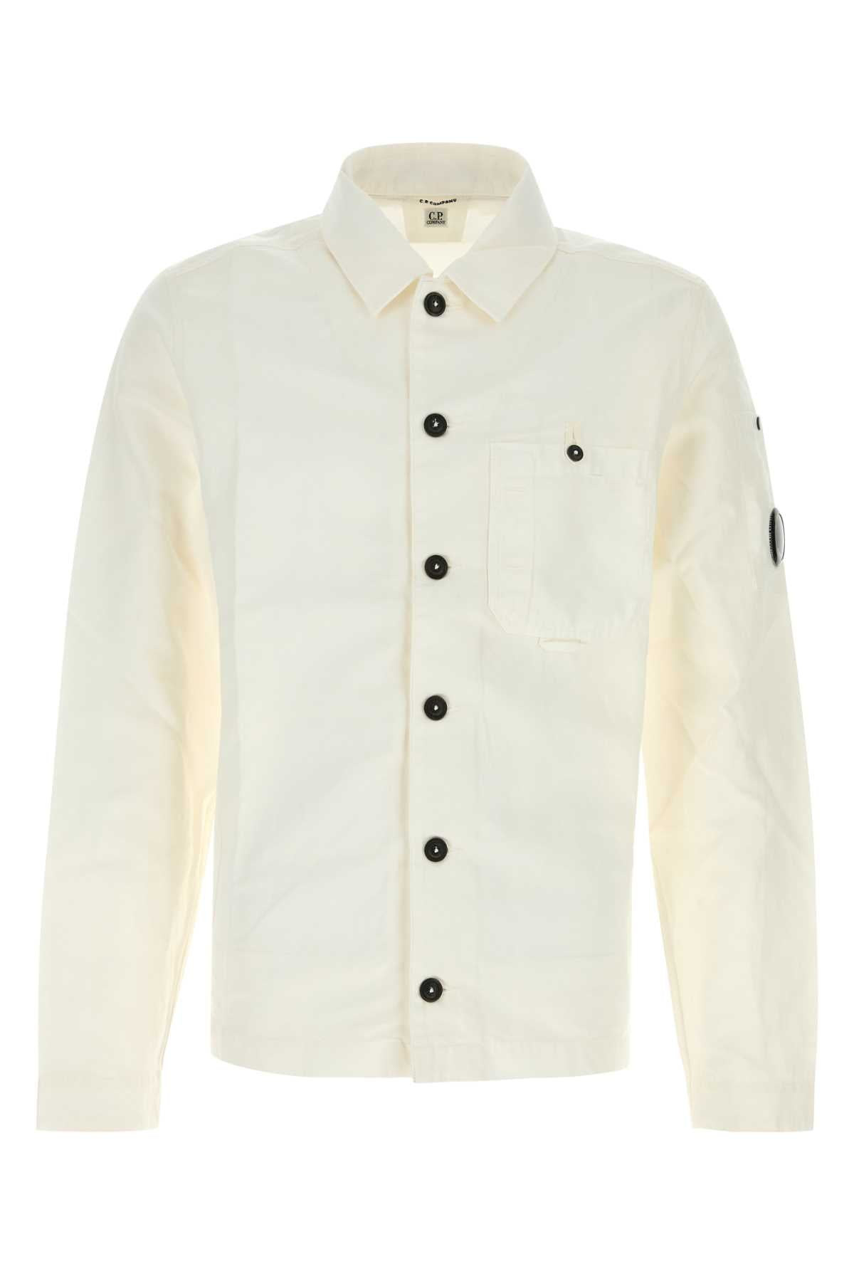 C.P. Company Men White Cotton Blend Jacket - 1