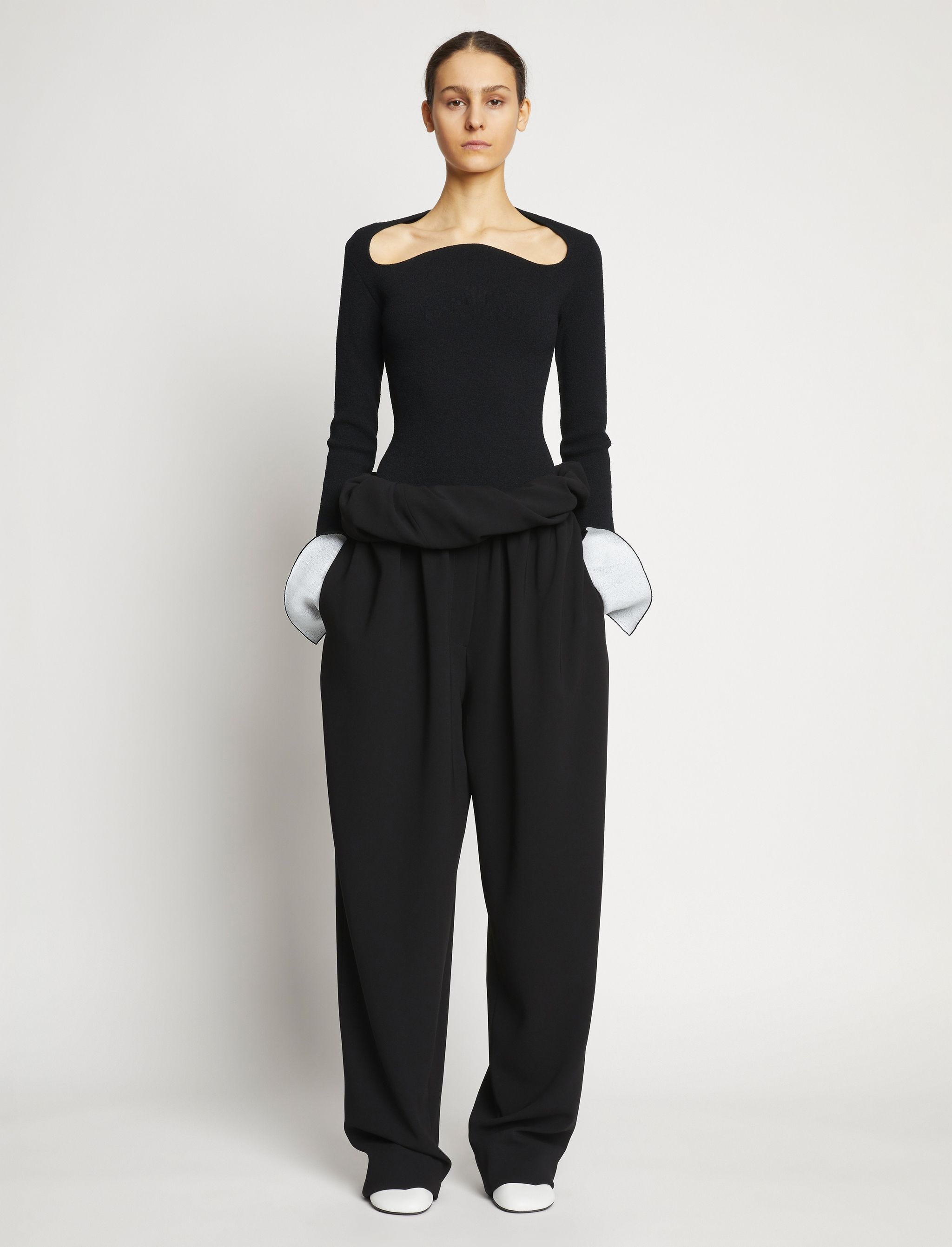 Textured Viscose Knit Sweater - 3