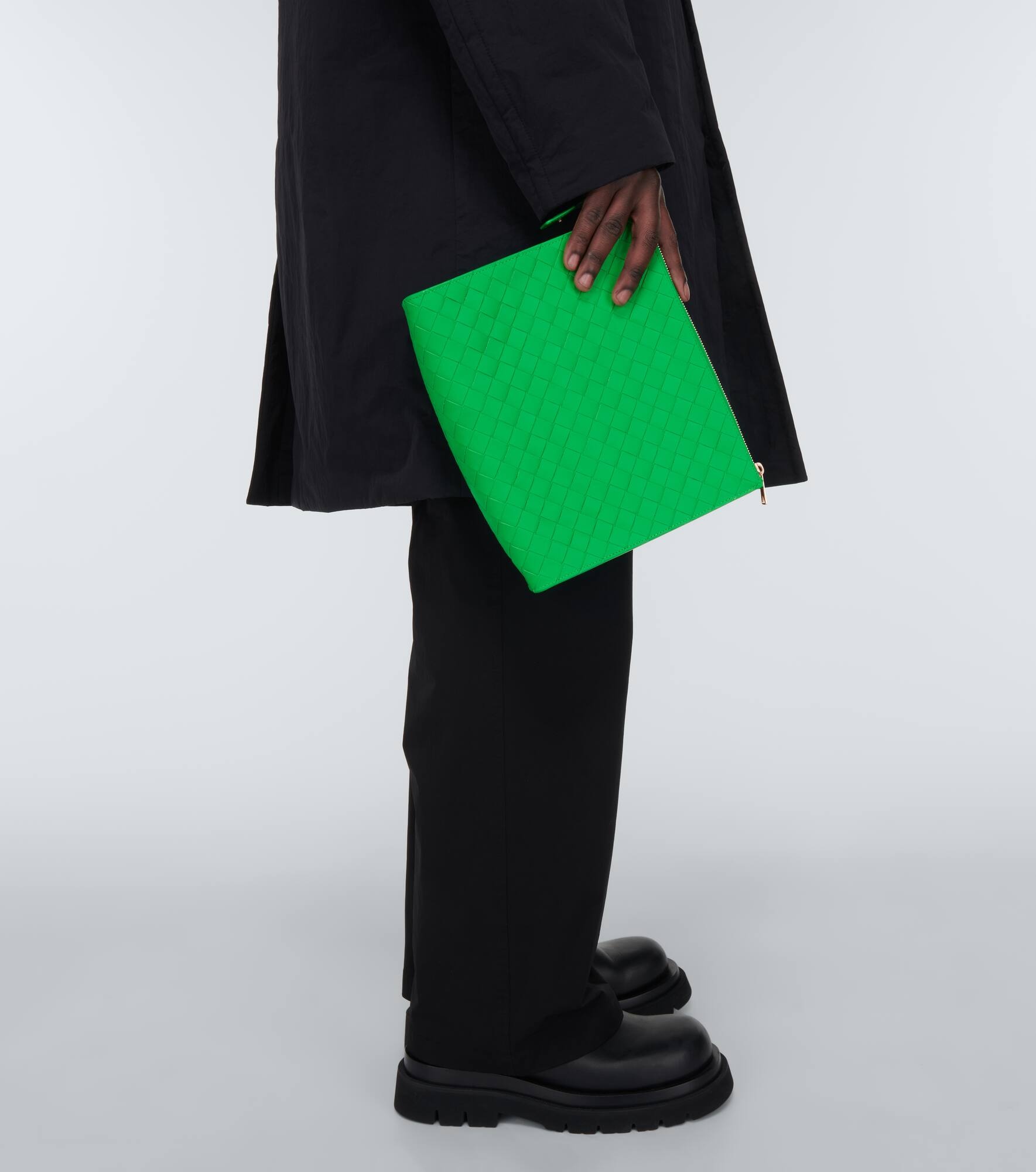 Intrecciato leather document case - 2