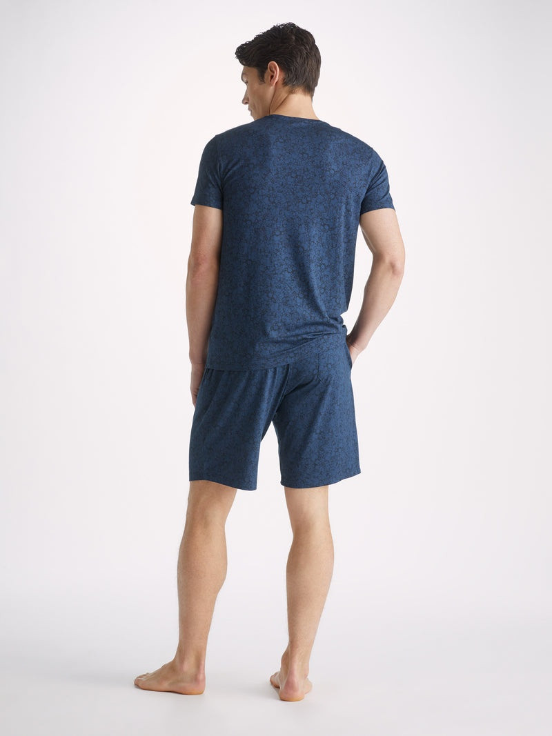 Men's Lounge Shorts London 10 Micro Modal Navy 4
