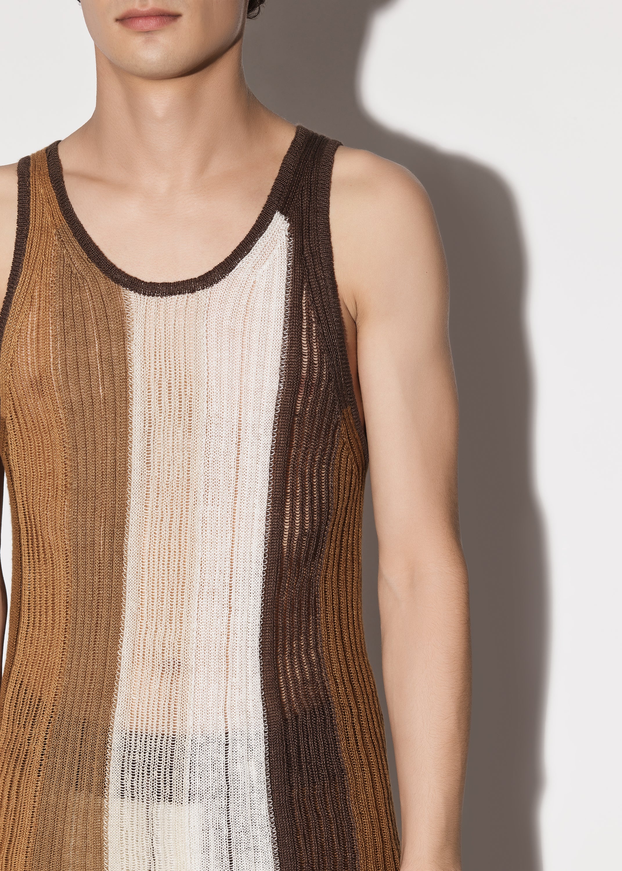 LINEN STRIPE TANK - 5