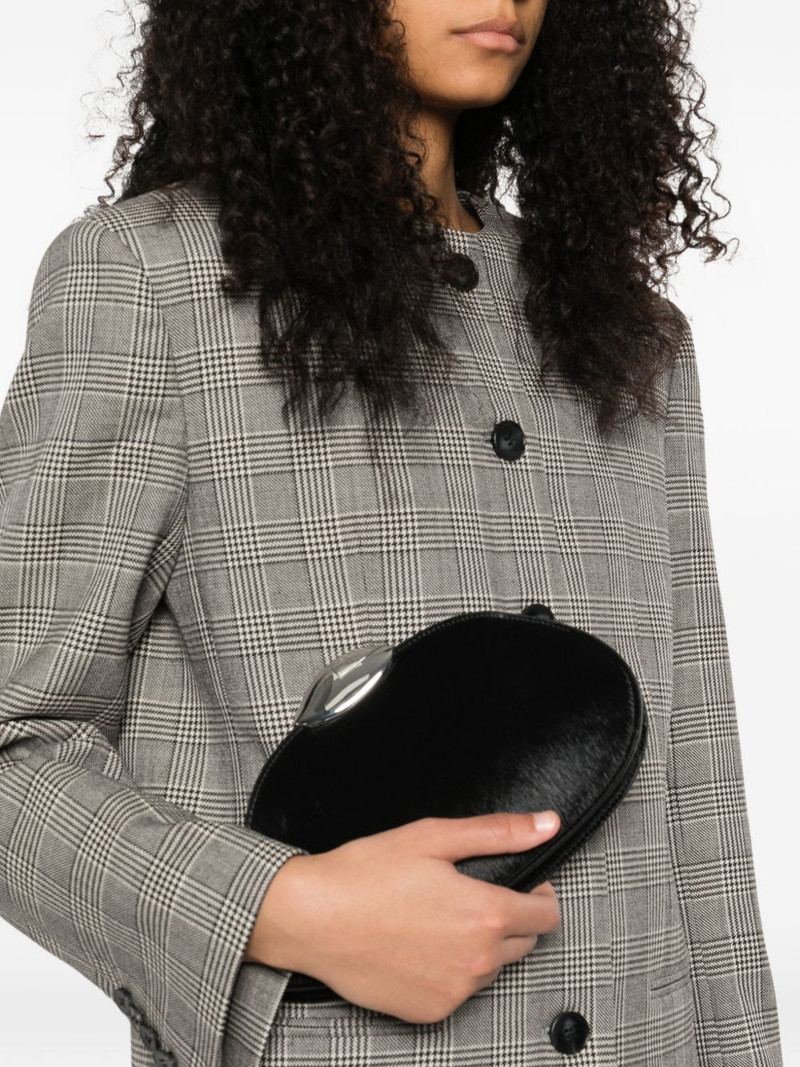 BENEDETTA BRUZZICHES silver-tone detail clutch bag outlook