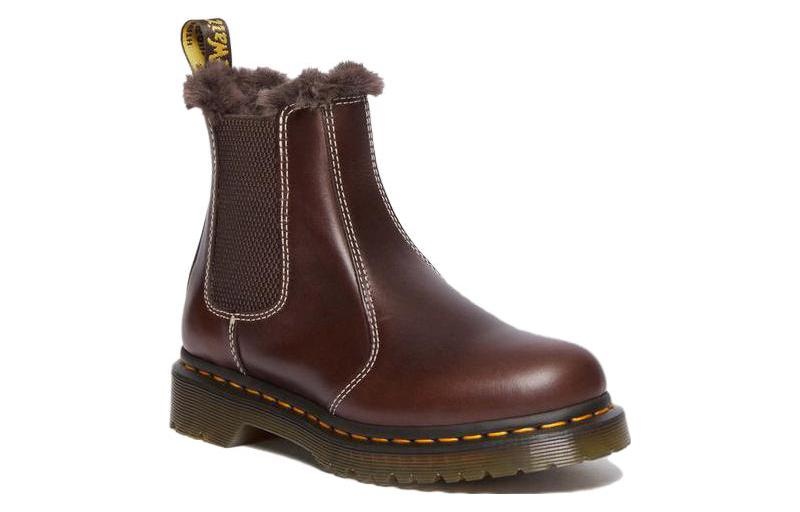Dr. Martens 2976 Leonore Faux Fur Lined Chelsea Boots 'Dark Brown' 30954201 - 4