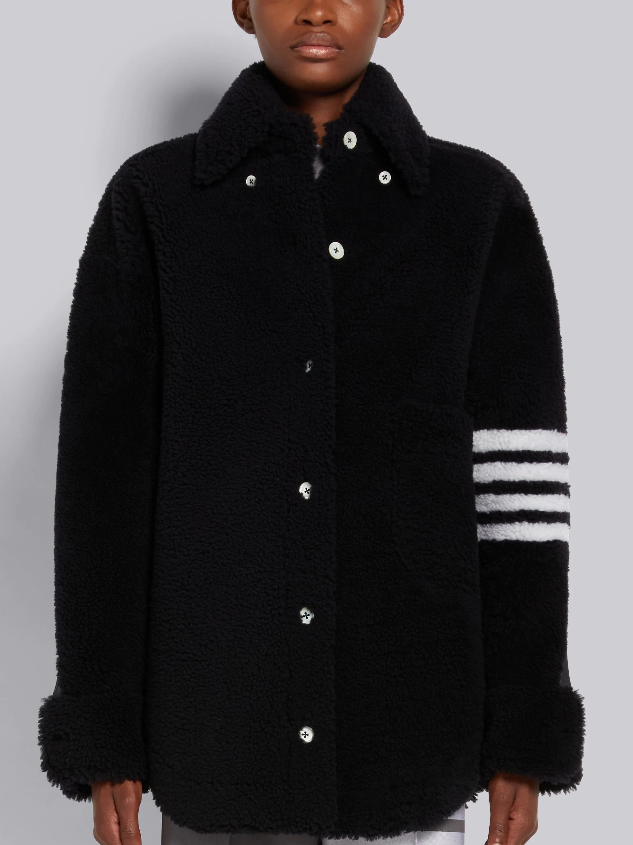 Boiled Wool Milano 4-Bar Cropped Car Coat