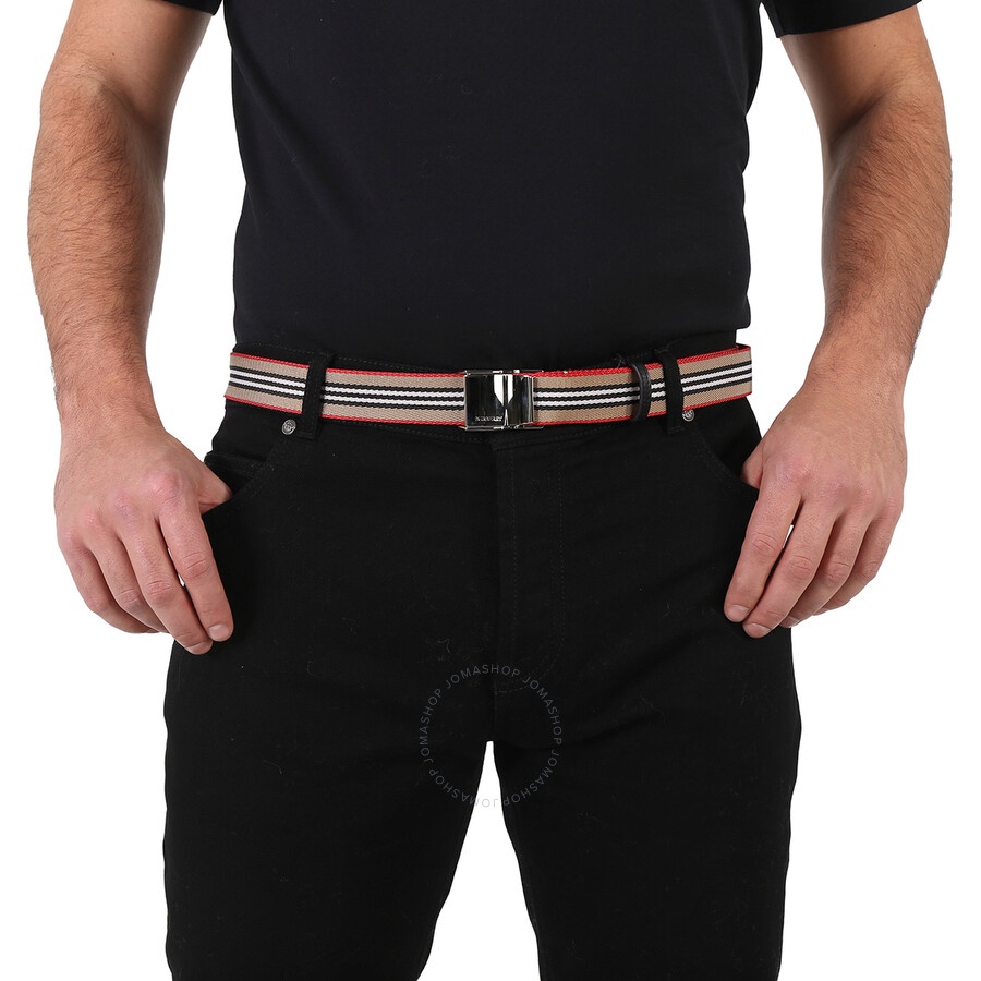 Burberry Burberry Men's Archive Beige Icon Stripe Belt jomashop
