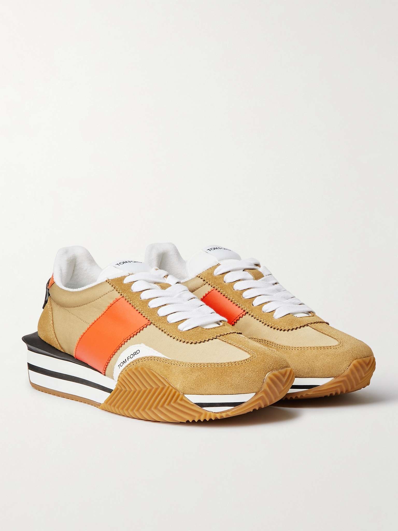 James Rubber-Trimmed Leather, Suede and Nylon Sneakers - 4