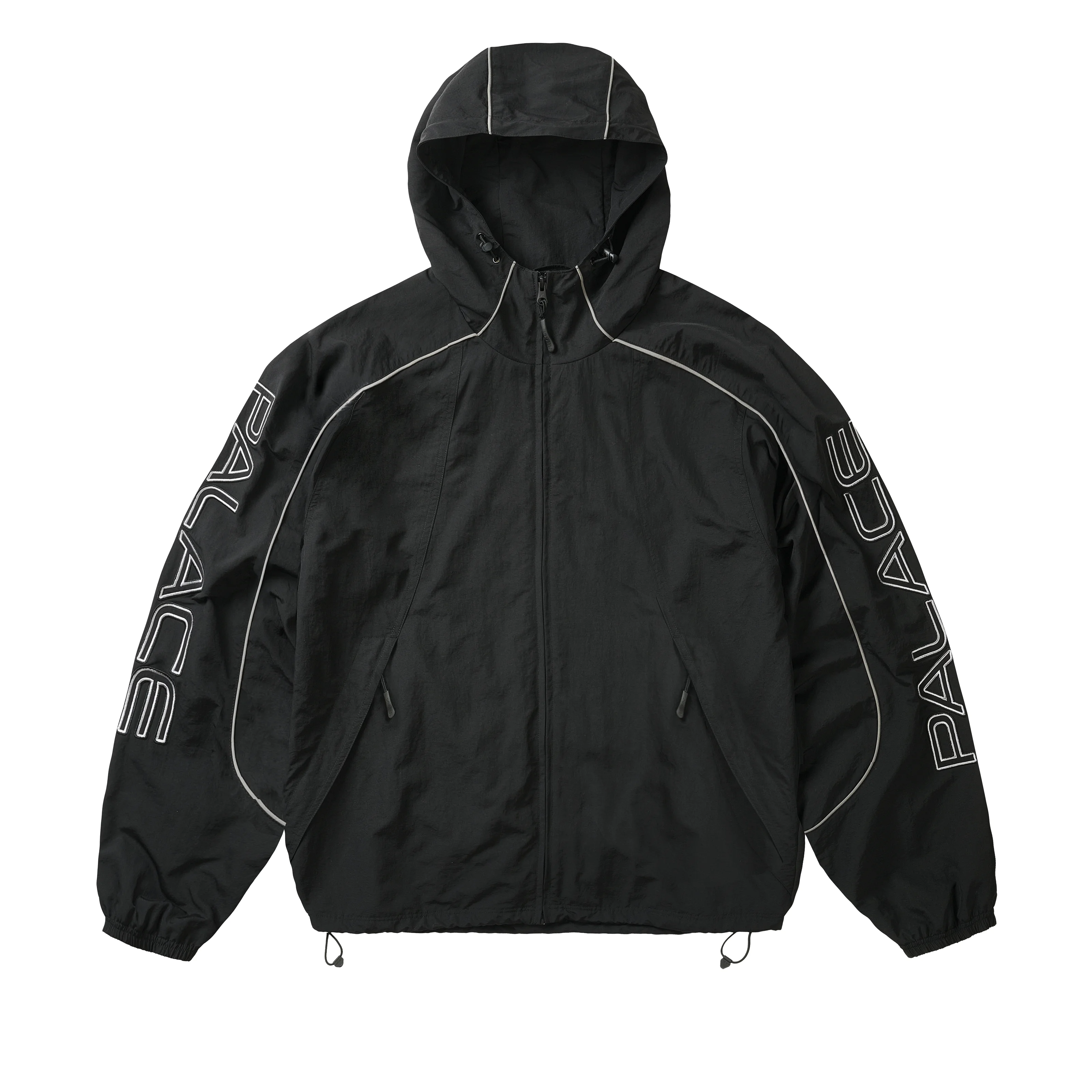 PIPED SHELL JACKET BLACK - 1