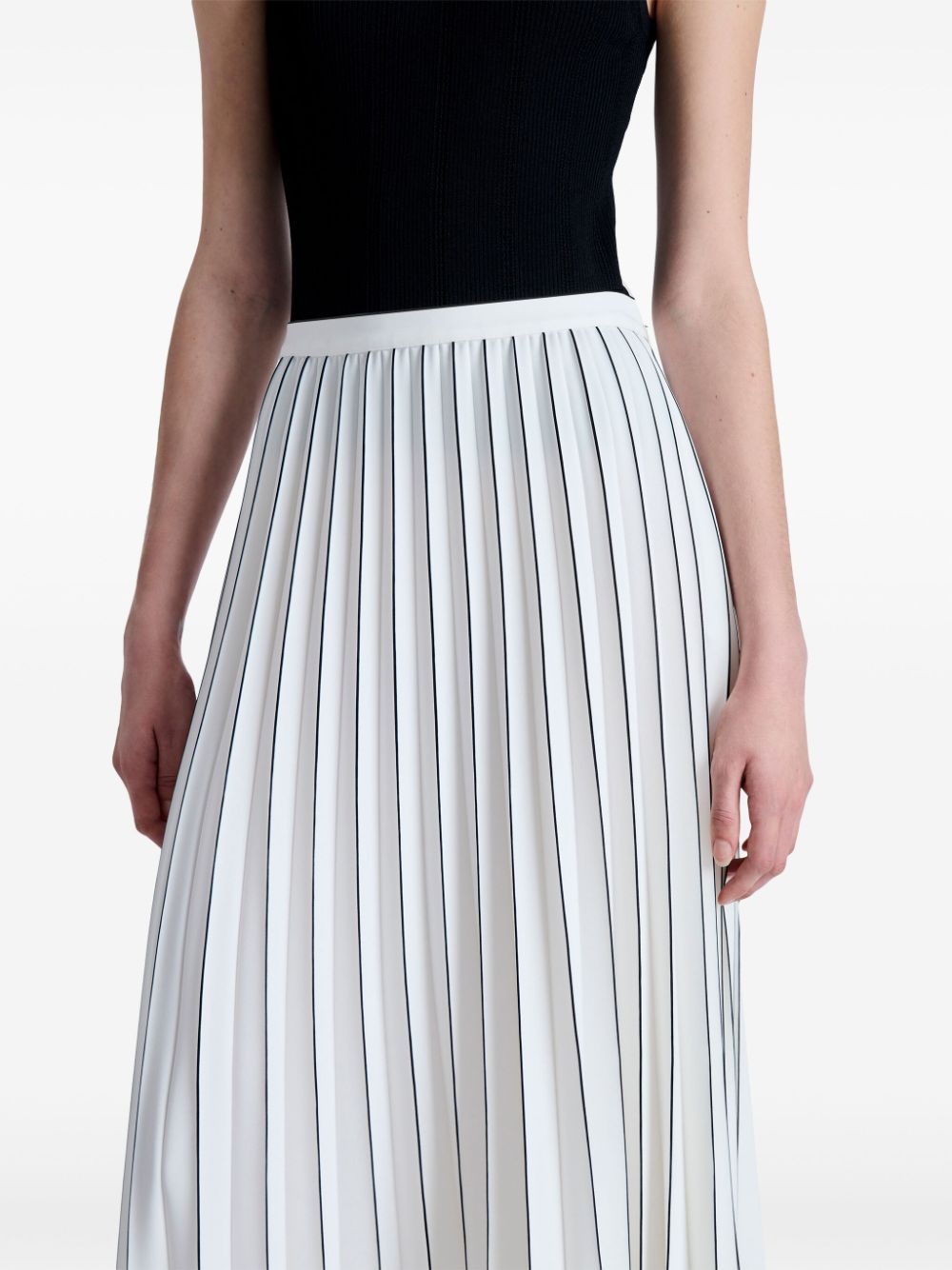 pleated crepe midi skirt - 5