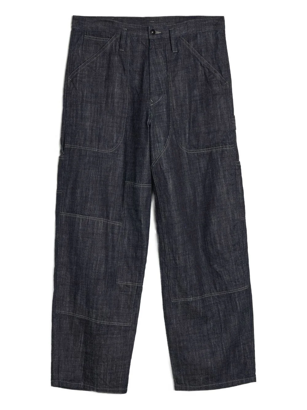 patch-pocket cotton trousers - 1