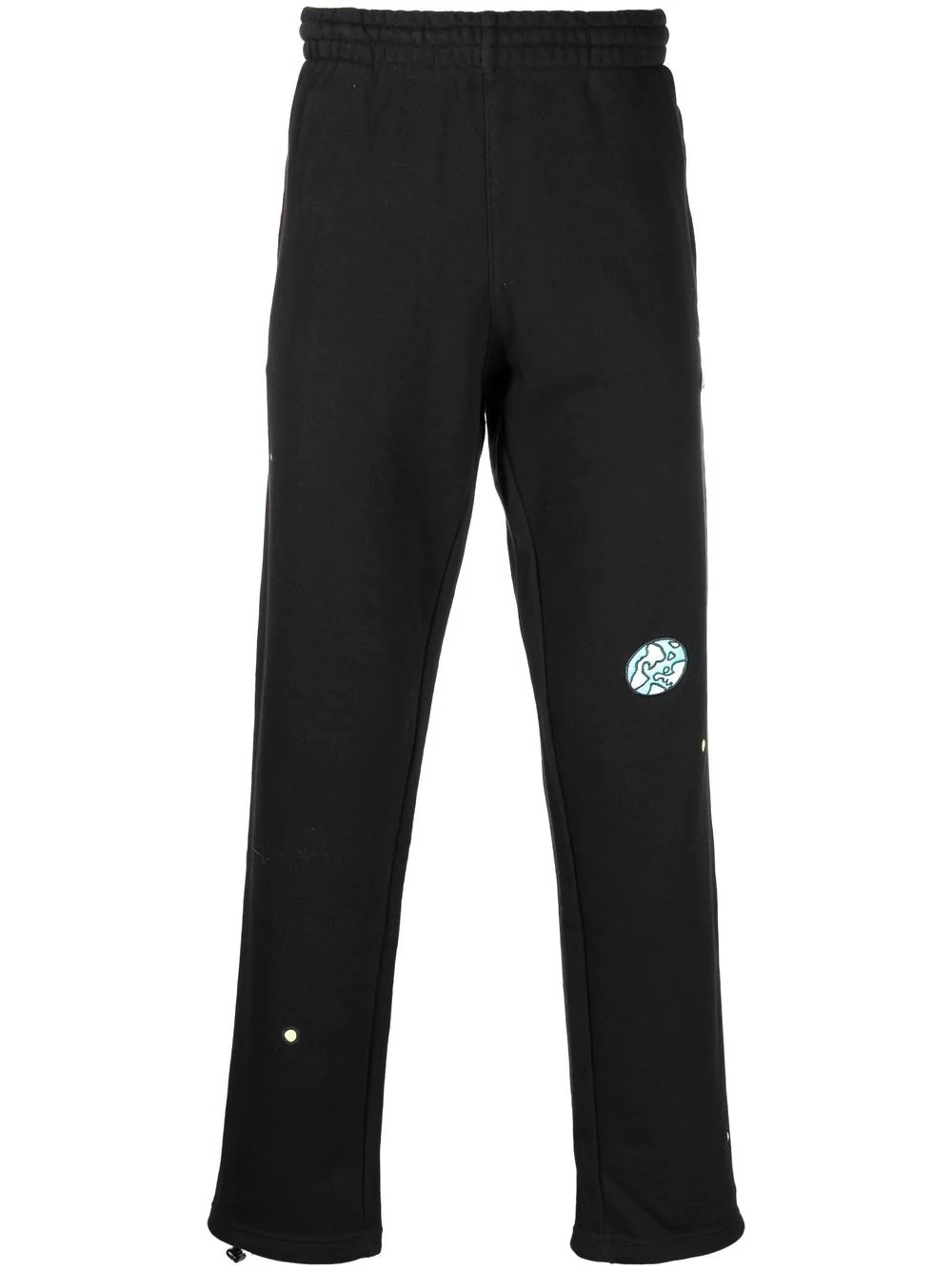 globe-patch straight cotton joggers - 1