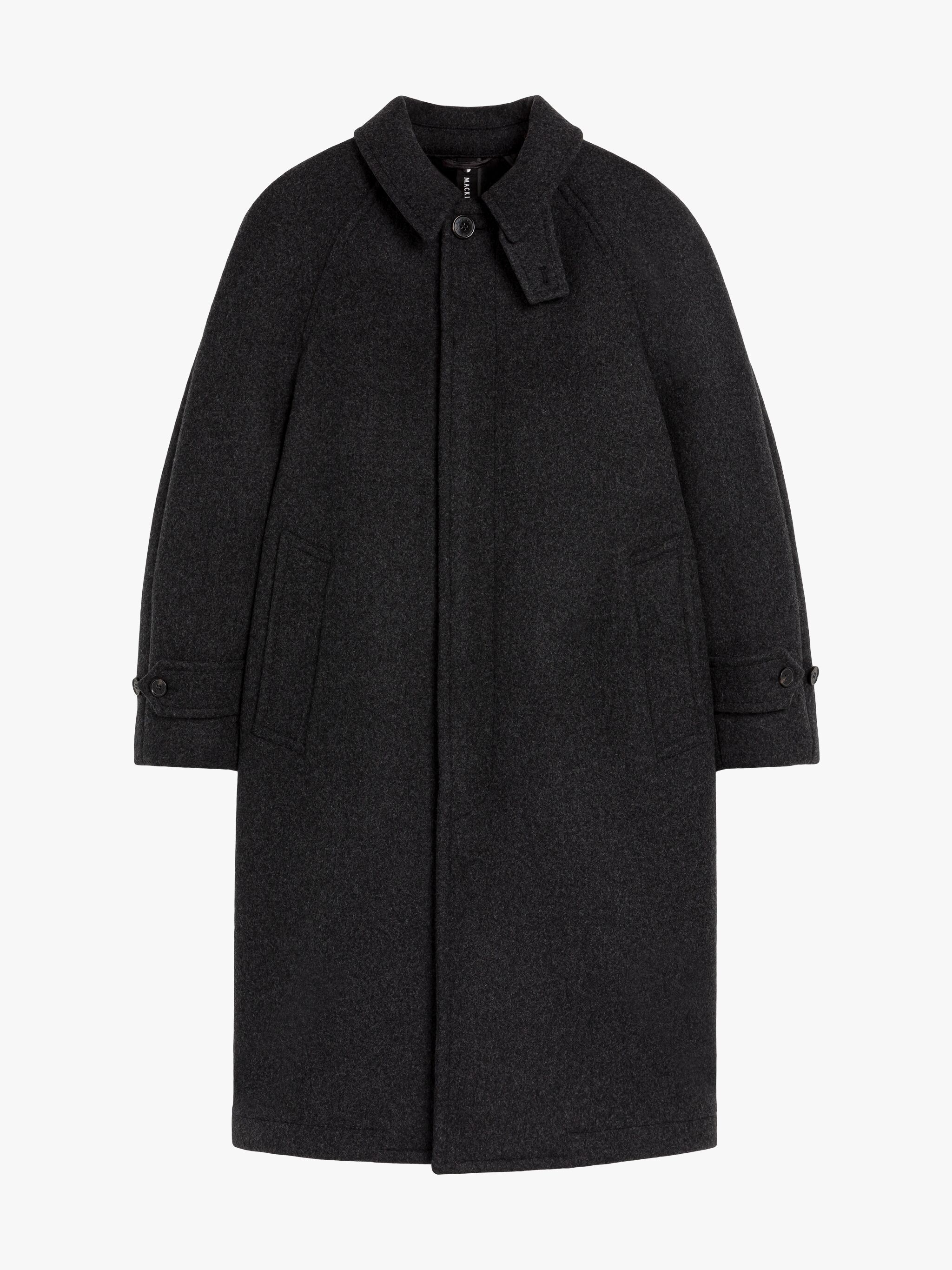 BOSTON GREY WOOL OVERCOAT - 1