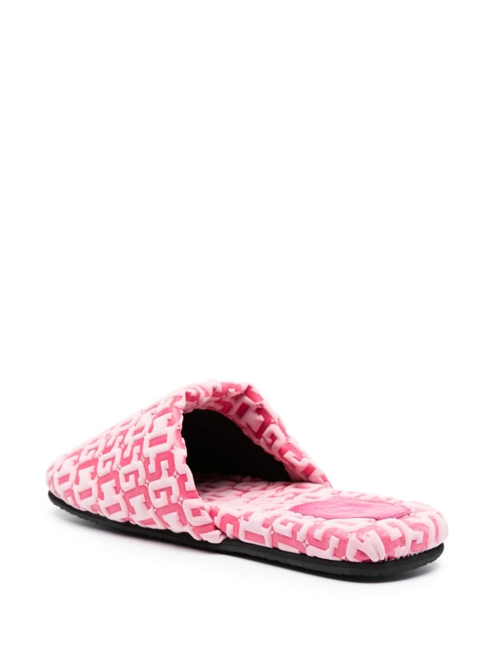 monogram-pattern round-toe slippers - 3