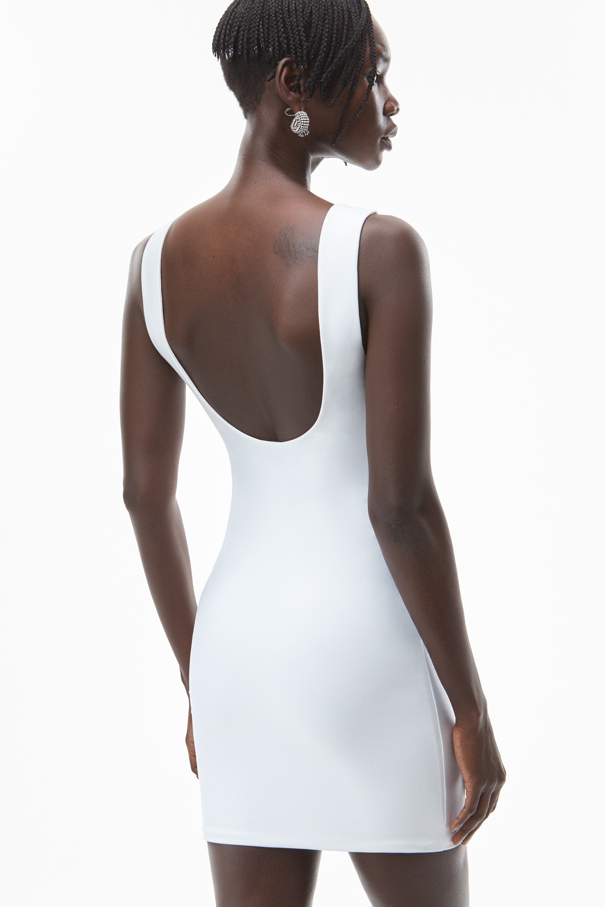 FITTED LOGO TANK DRESS IN ACTIVE STRETCH - 6