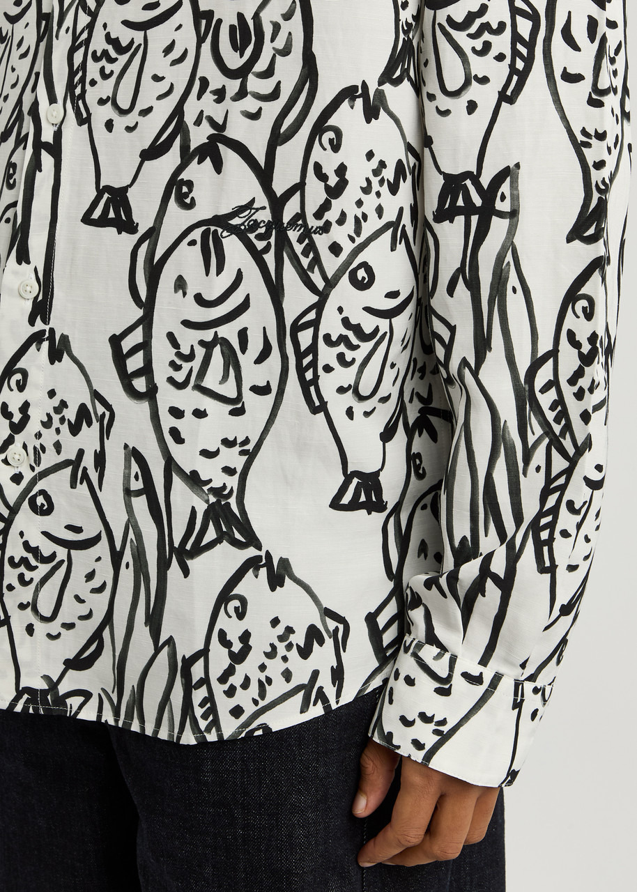 Jacquemus La Chemise Simon Printed Woven Shirt - 5