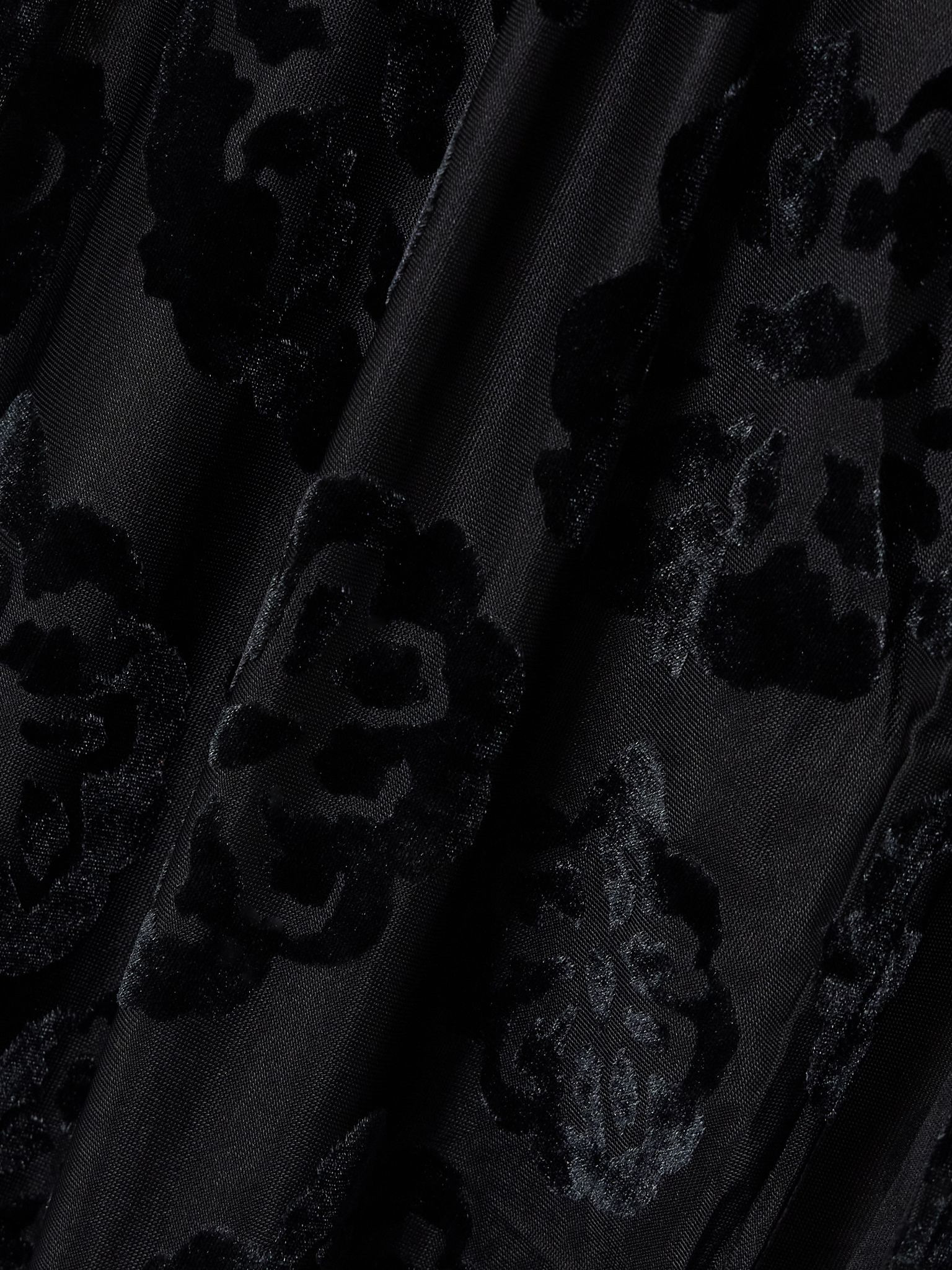 Vittoria devoré-velvet halterneck gown Black - 4