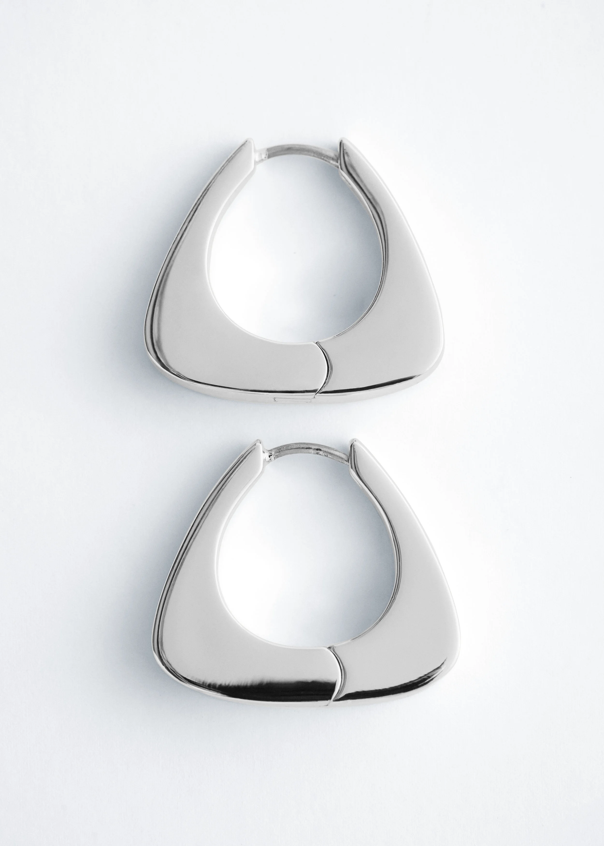 Chunky Triangle Hoop Earrings - 1