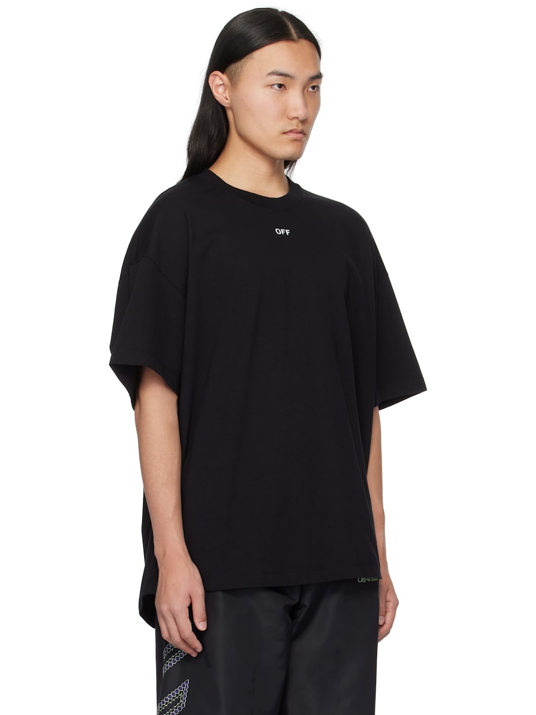 Black 'Off' Stamp Over T-shirt - 2