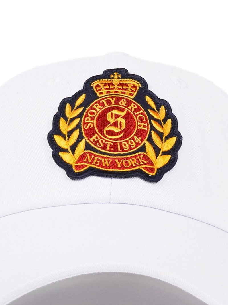 Sporty & Rich crest-patch baseball cap hat outlook