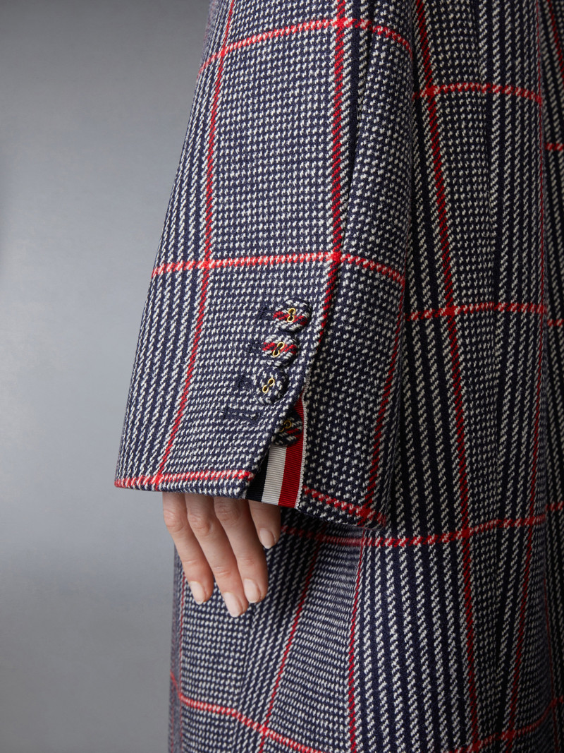 CHECK HUNTING TWEED COCOON COAT 6