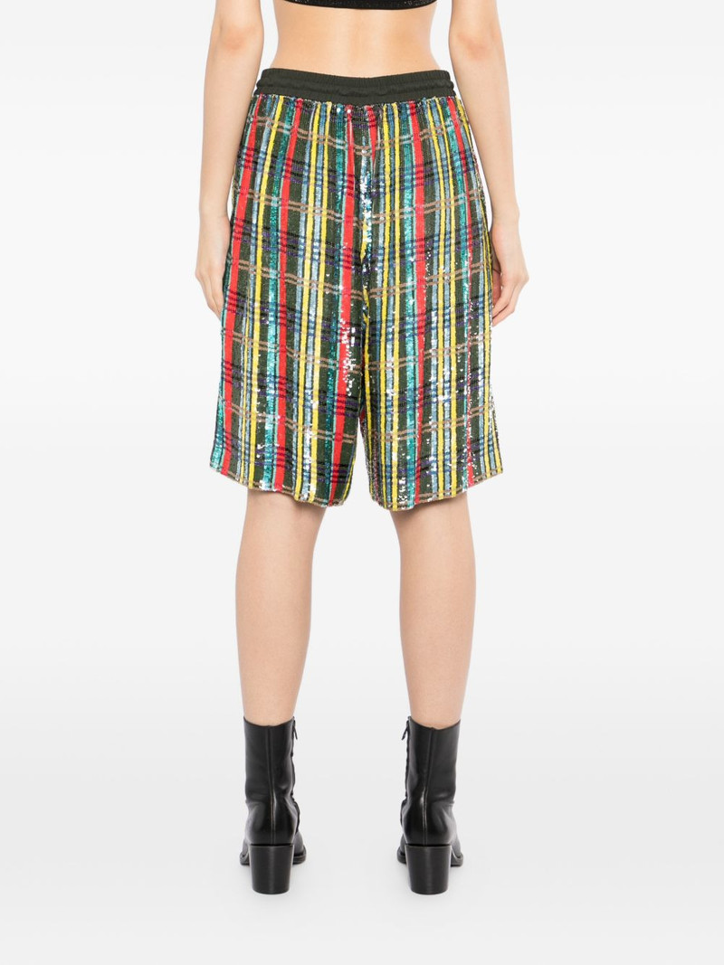 plaid sequin shorts 4