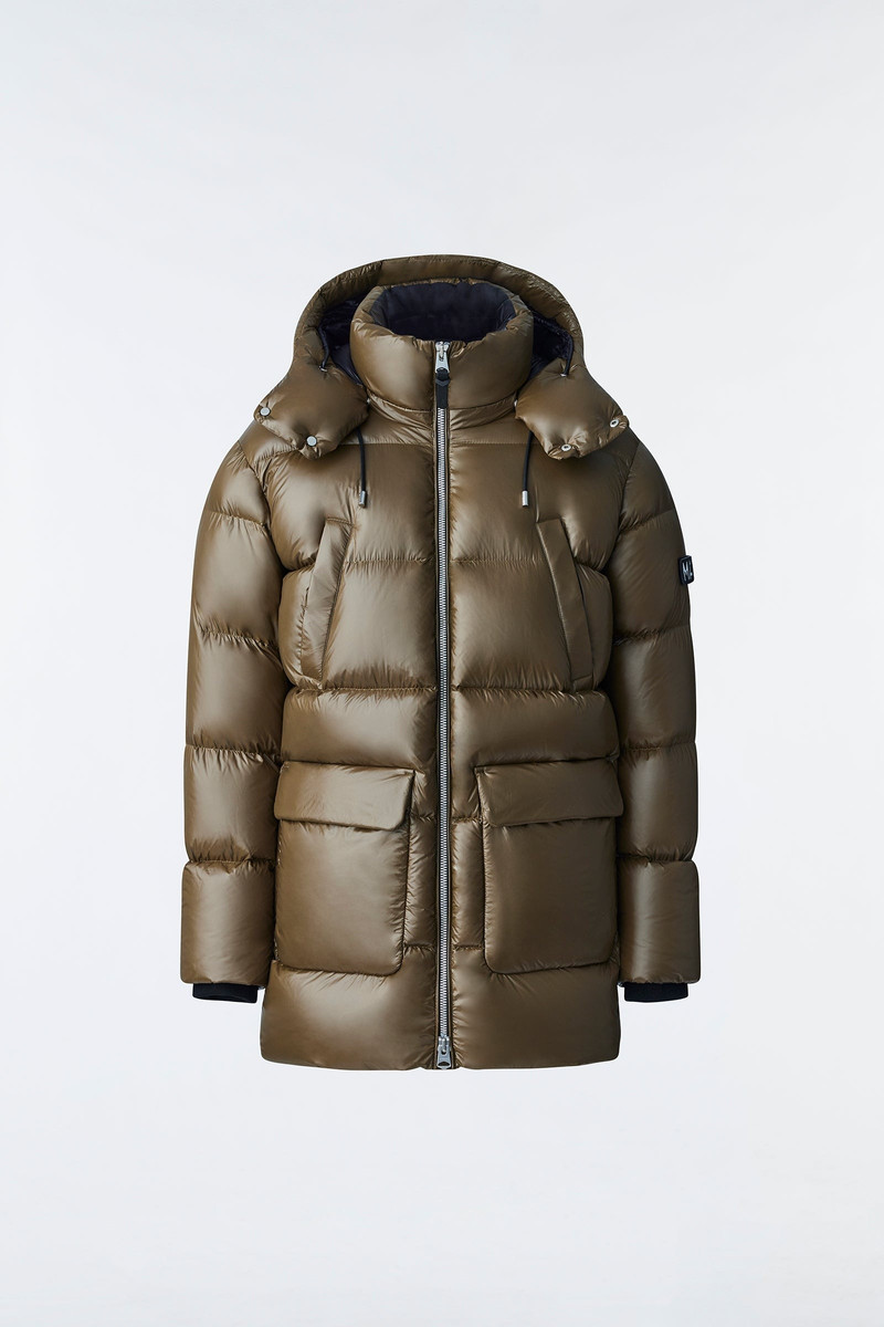KENDRICK lustrous light down parka with hood 1