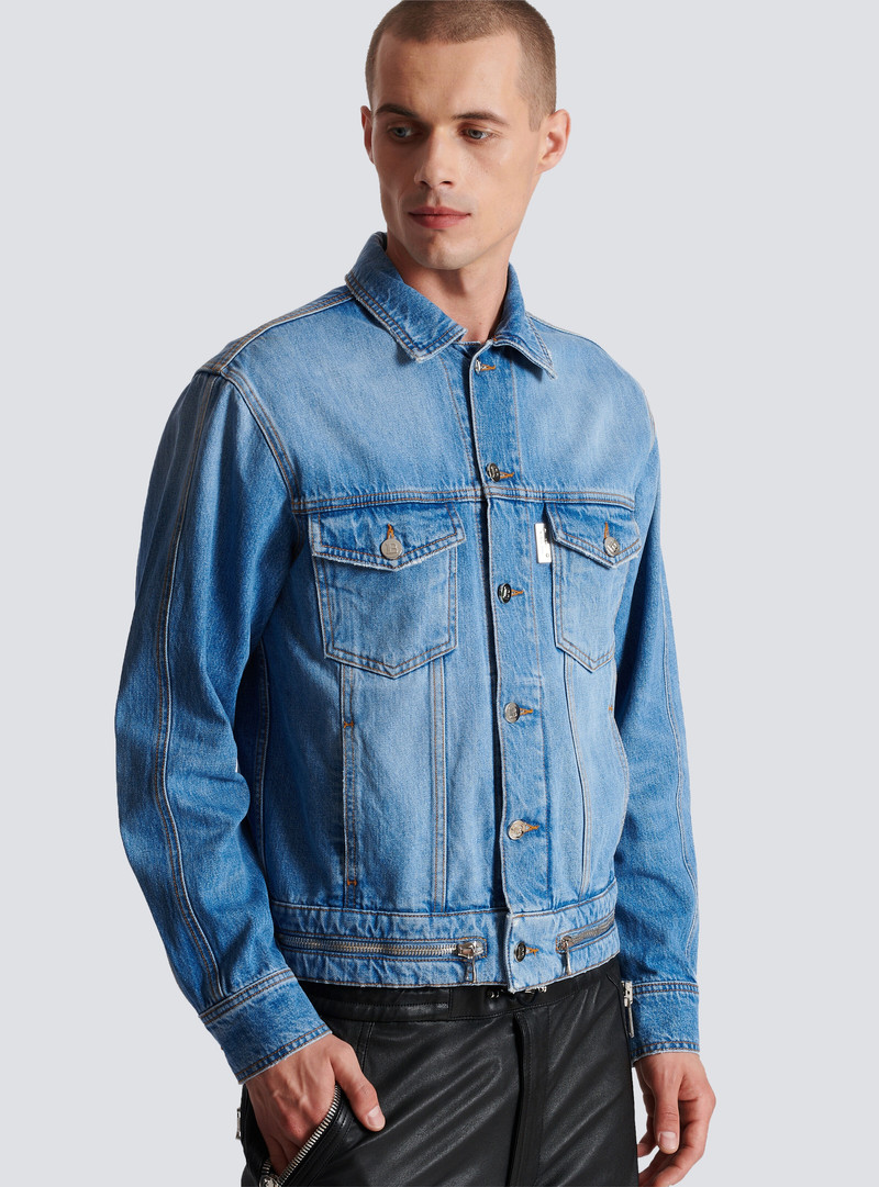 Denim jacket with zip fastening 7