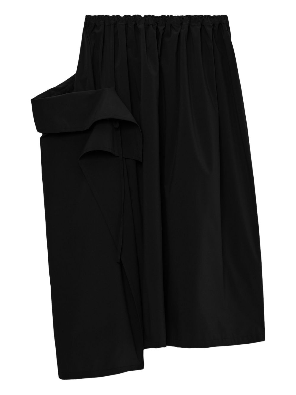 elastic-waist ruffled midi skirt - 1