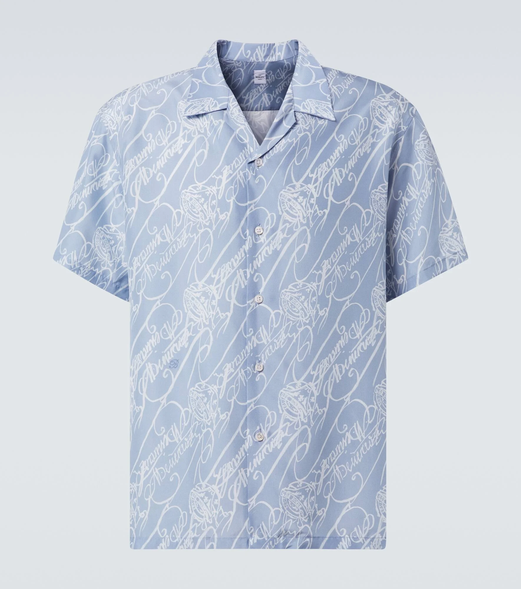 Scritto silk bowling shirt - 1