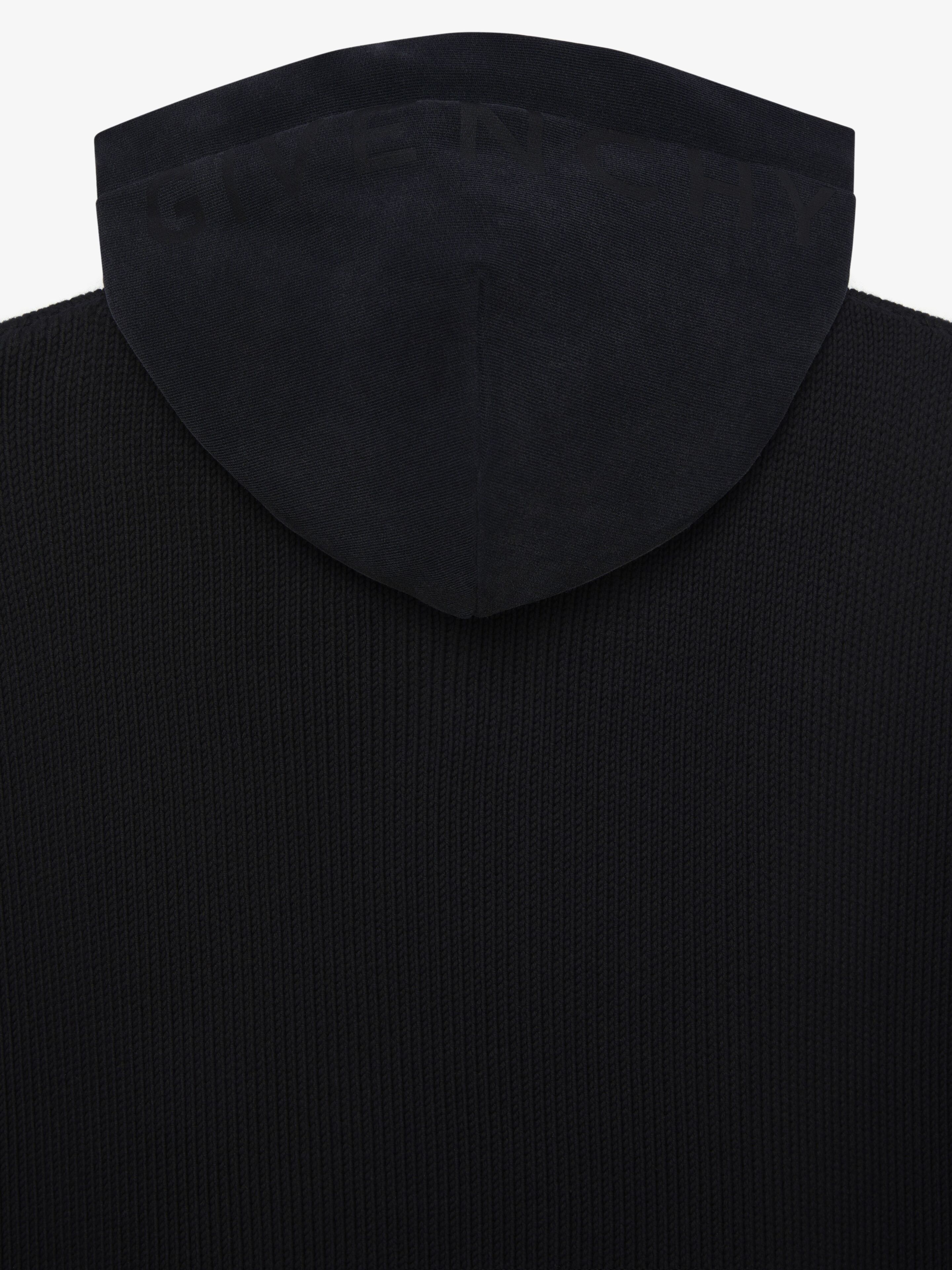 CUT & LAYER HOODIE IN WOOL AND COTTON - 6