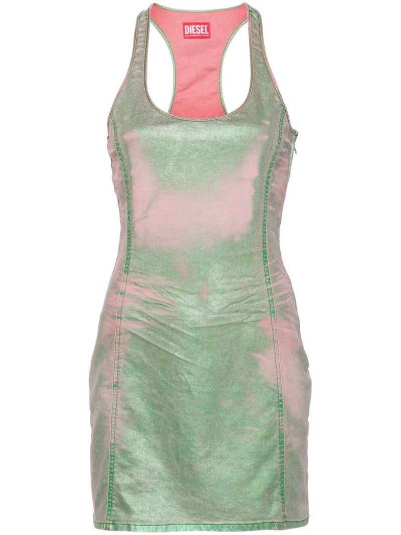 De-Arlyn-S laminated mini dress 1