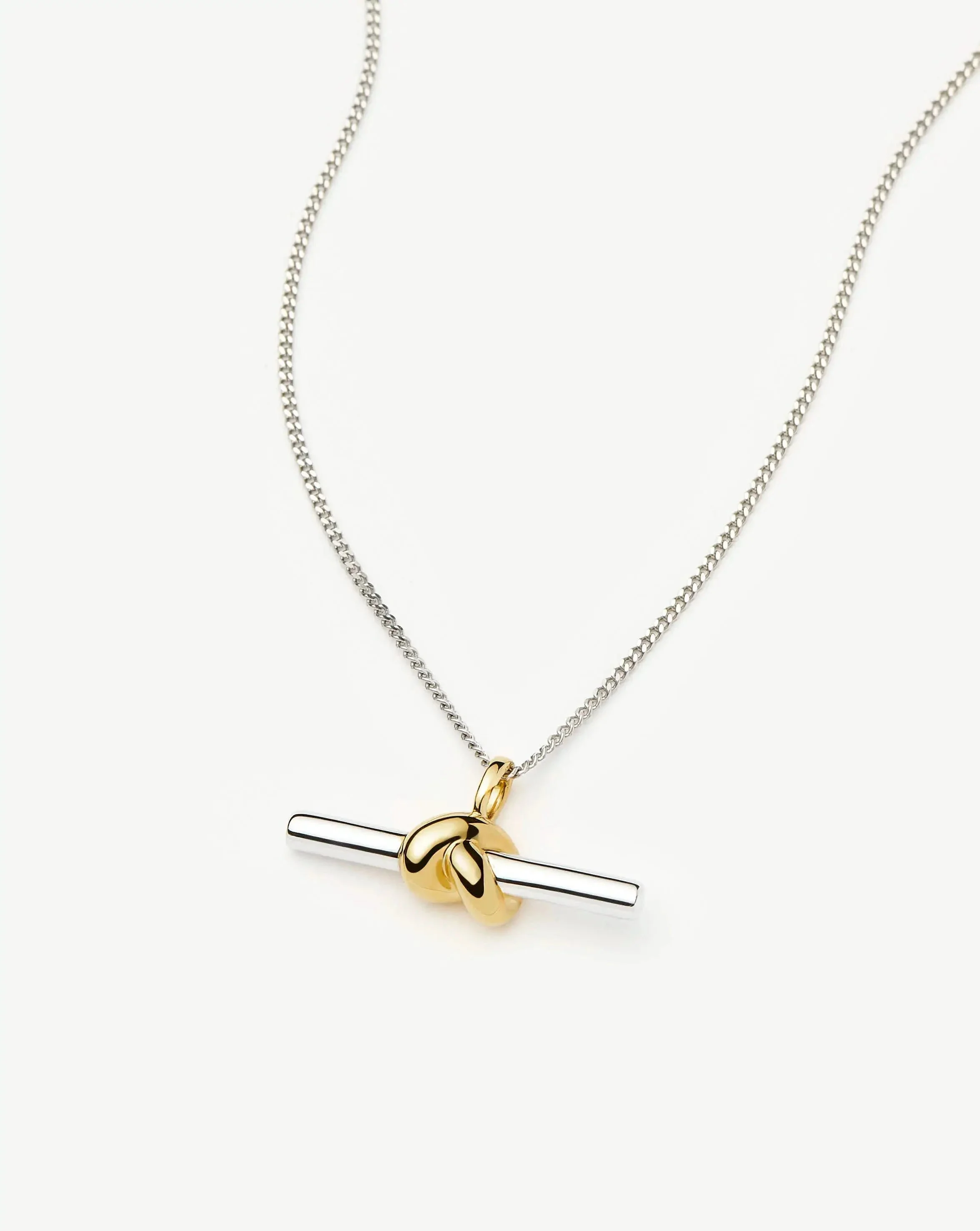 Lucy Williams T-Bar Knot Pendant Necklace - 1