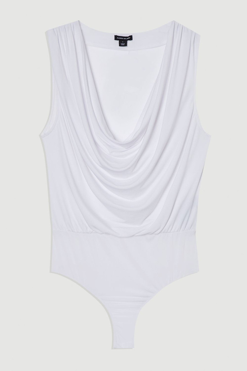 Cowl Neck Jersey Bodysuit 4