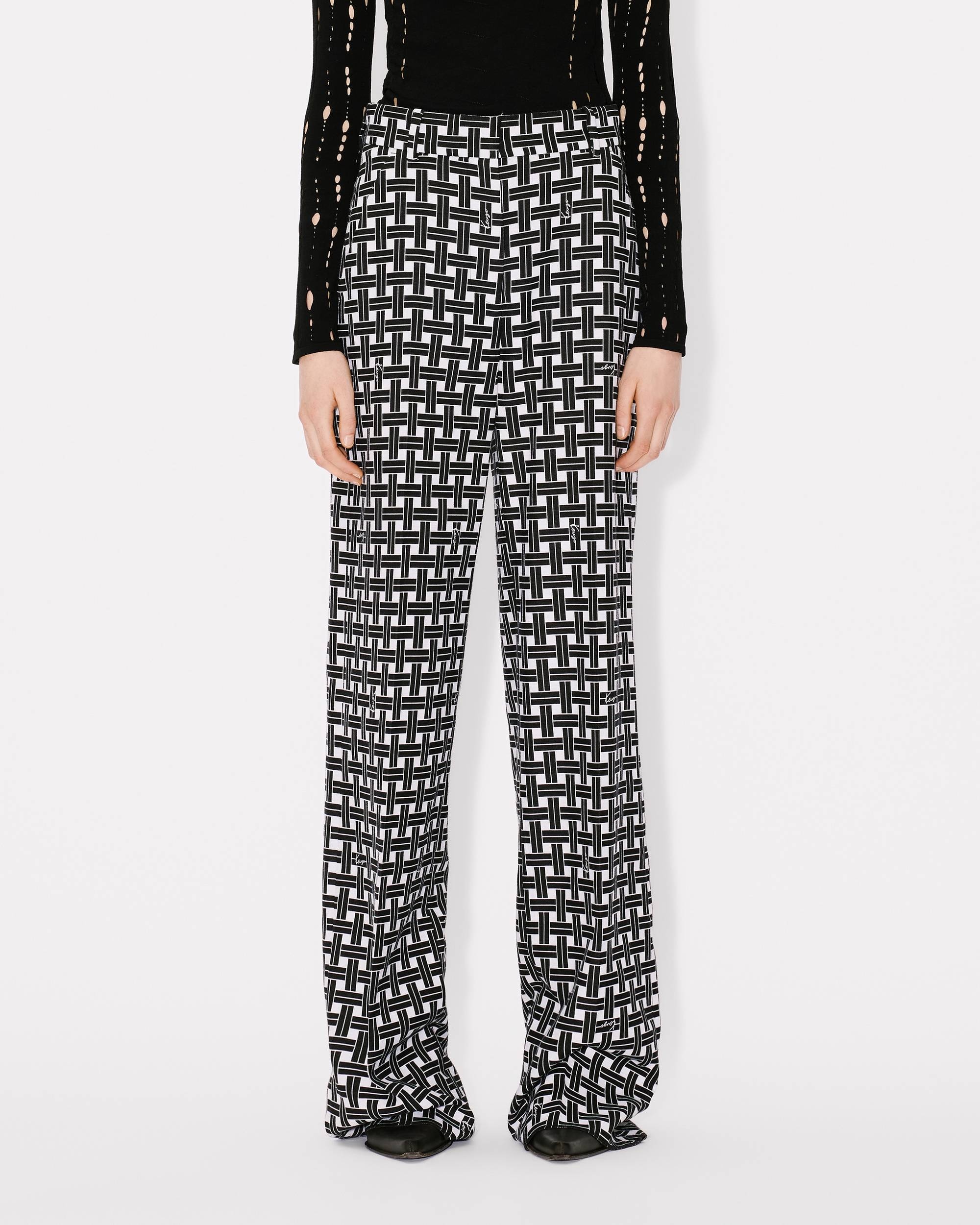 'KENZO Weave' wide pants - 4