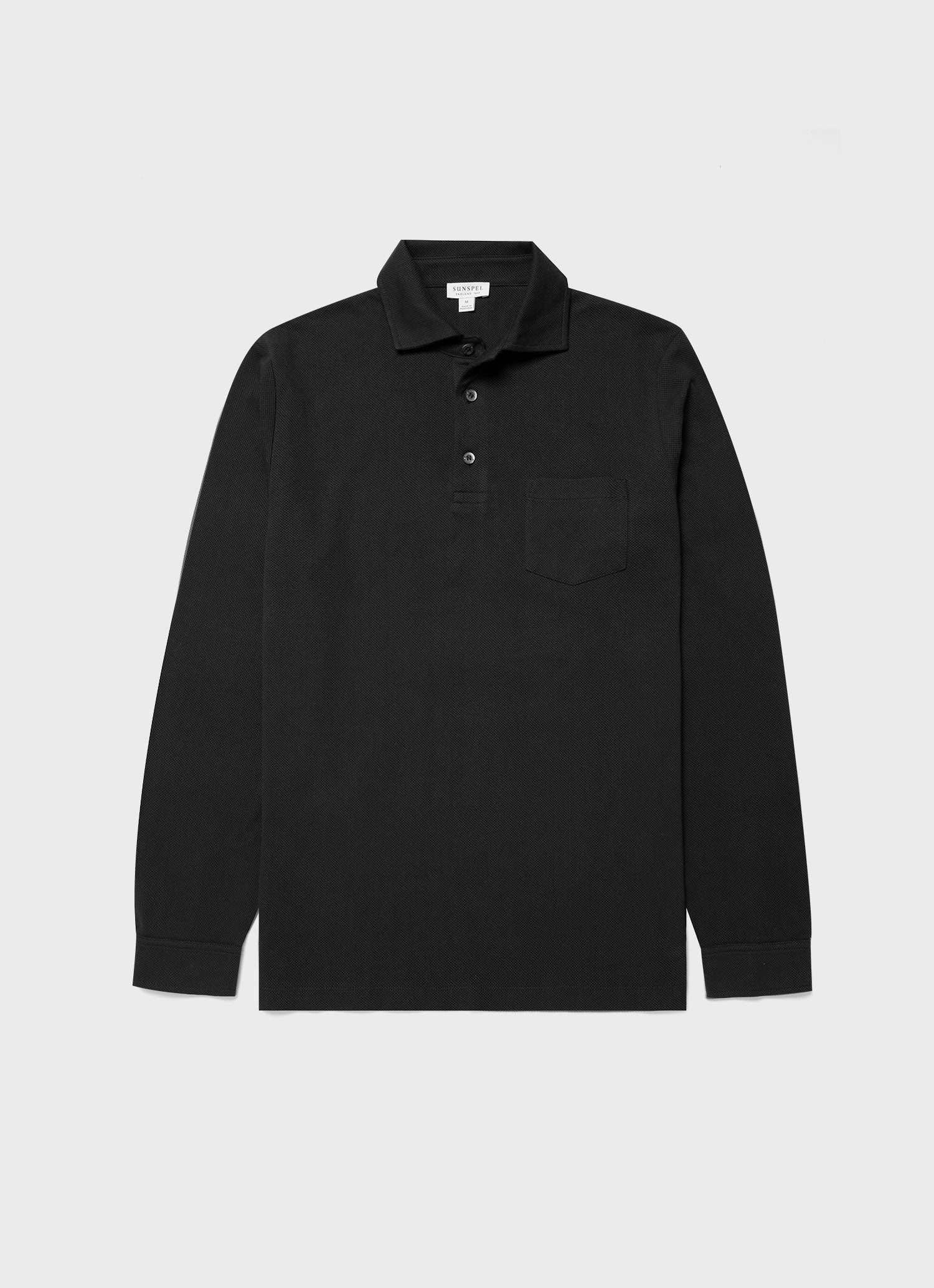 Sunspel x WM Brown Long Sleeve Polo Shirt - 1