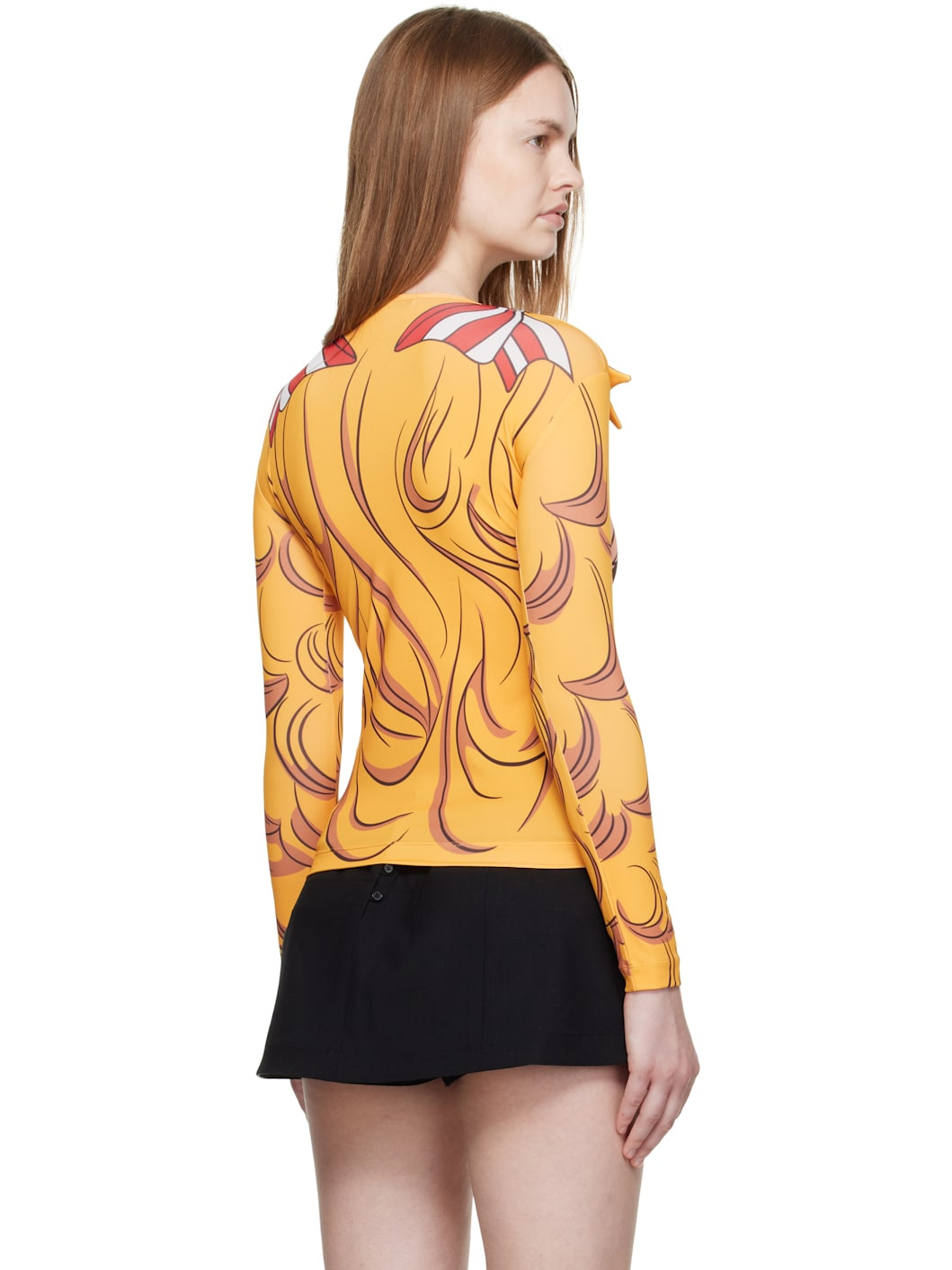 Yellow Ribbon Jersey Crying Girl T-shirt - 3