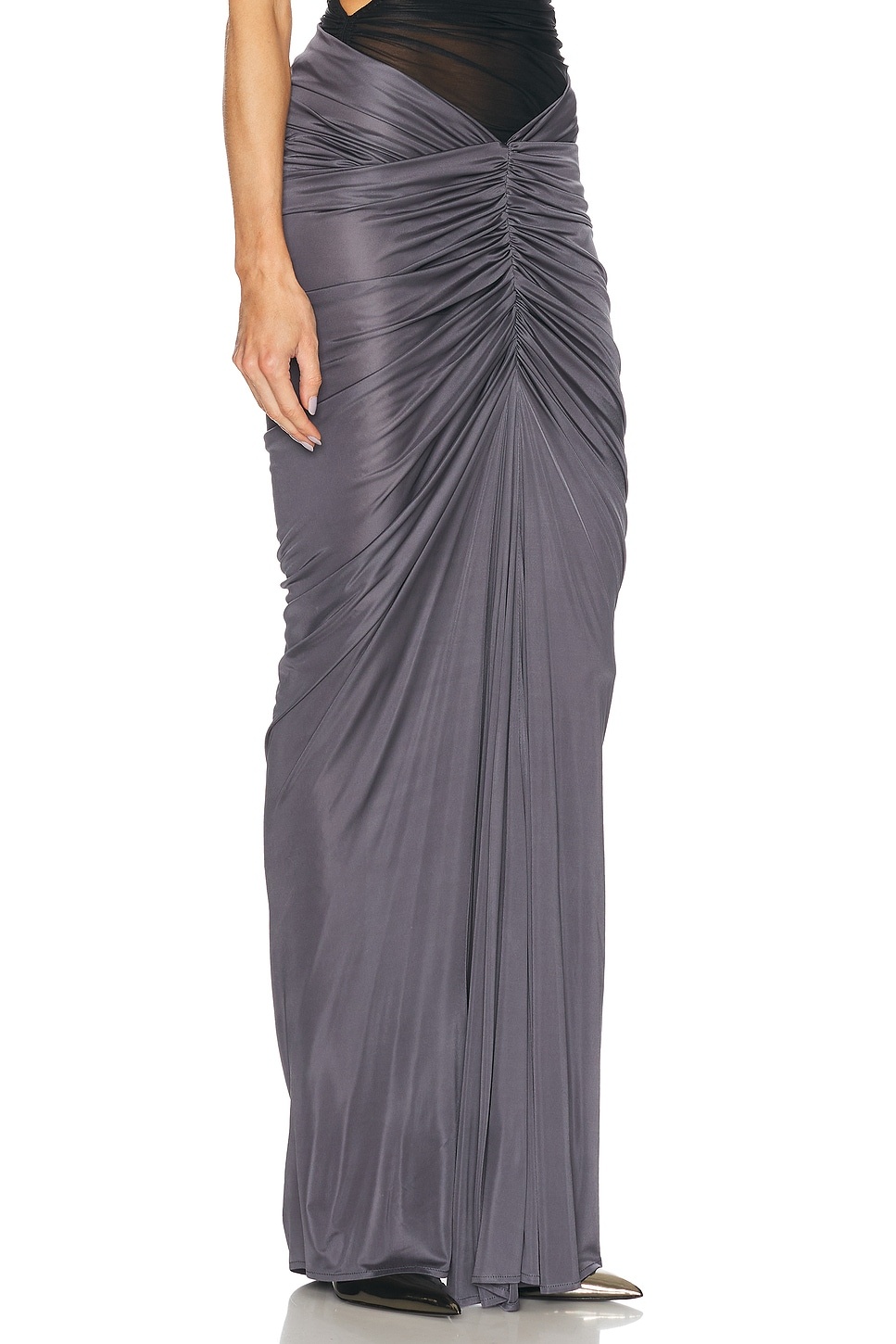 Ruched Pocket Long Skirt - 2