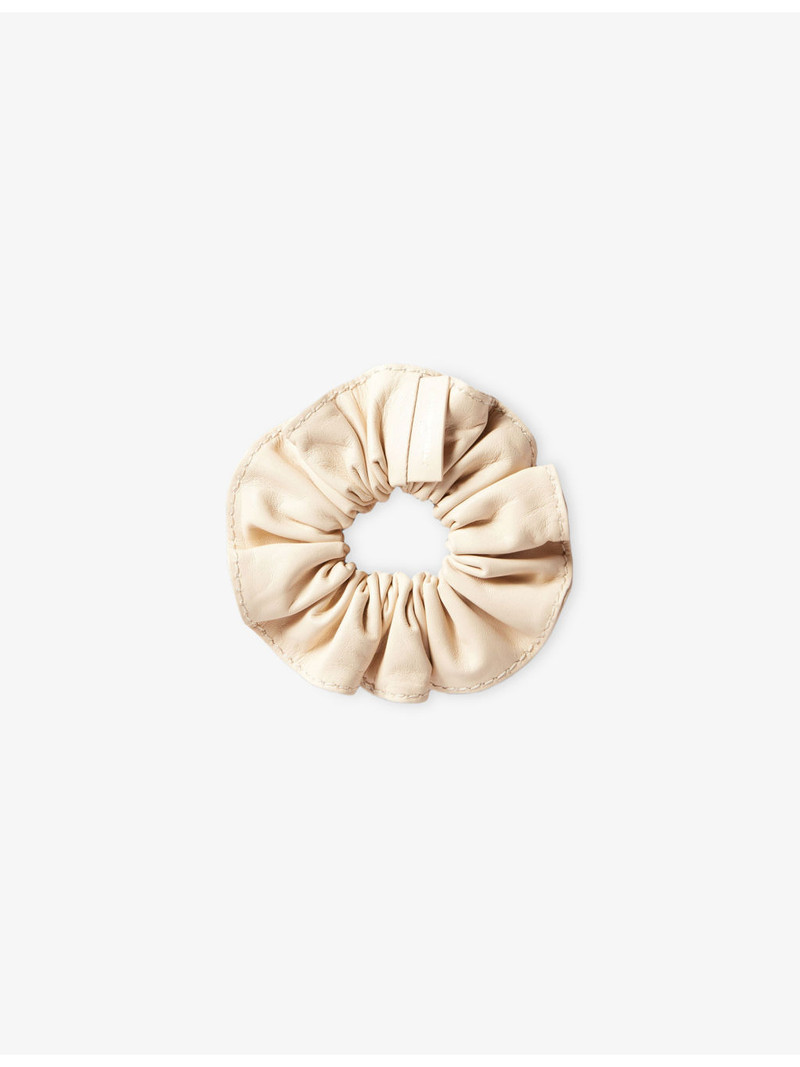 Claudie Pierlot Brand-Plaque Leather Hair Scrunchie outlook