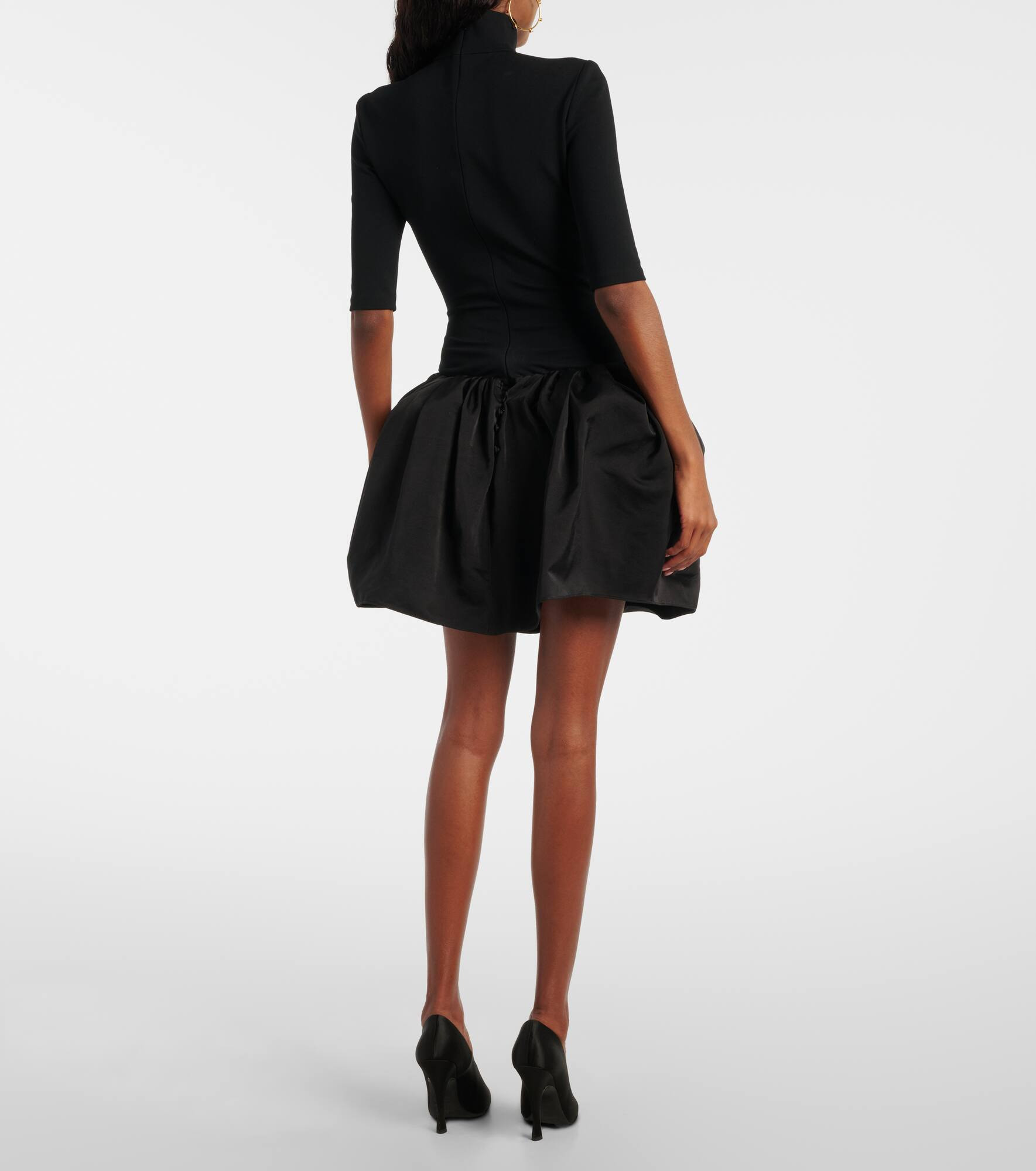 Cotton and silk minidress - 3