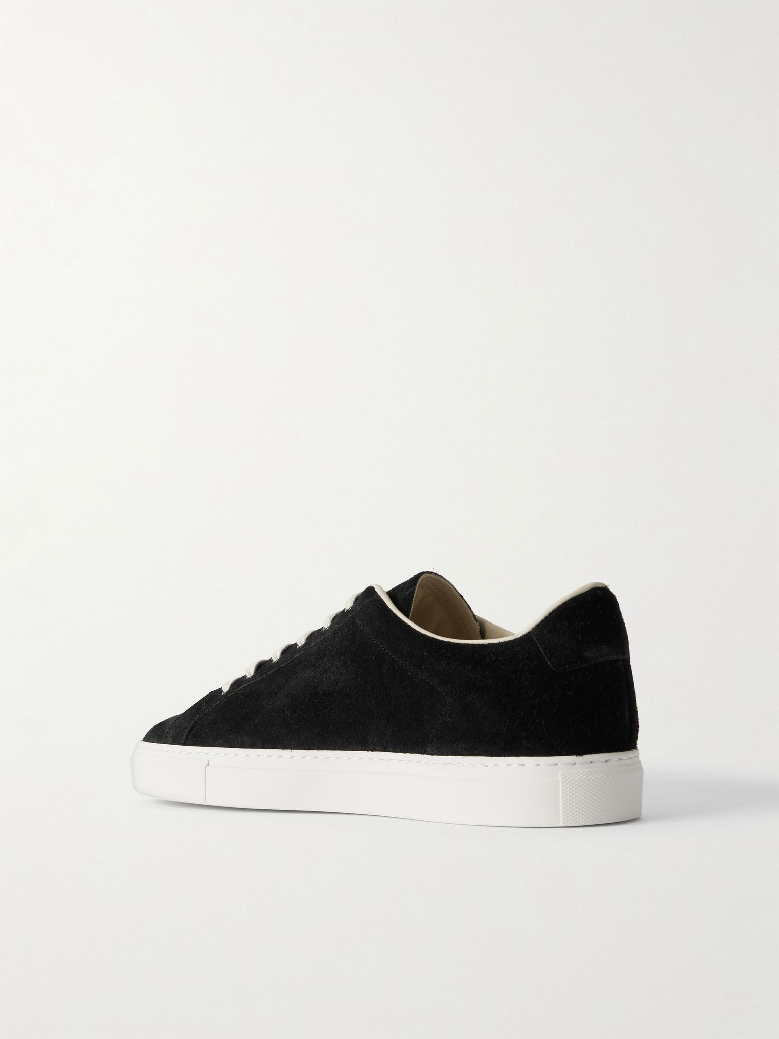 Achilles Sport Brushed-Suede Sneakers Black - 4