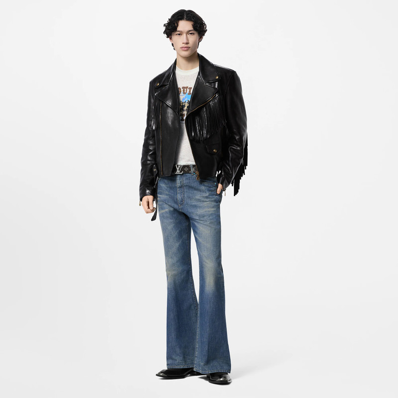 Louis Vuitton Fringed Leather Perfecto Jacket outlook