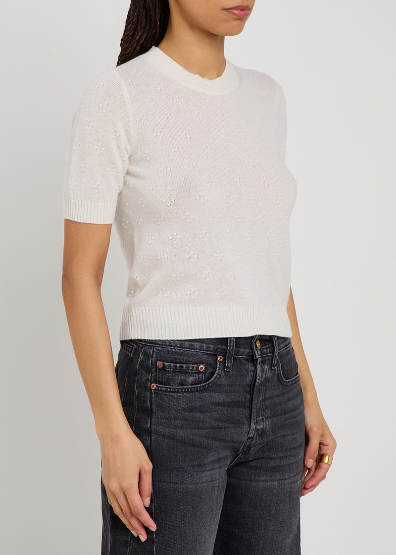 GUEST IN RESIDENCE Guest In Residence Compass Textured Knit Cashmere T-shirt outlook