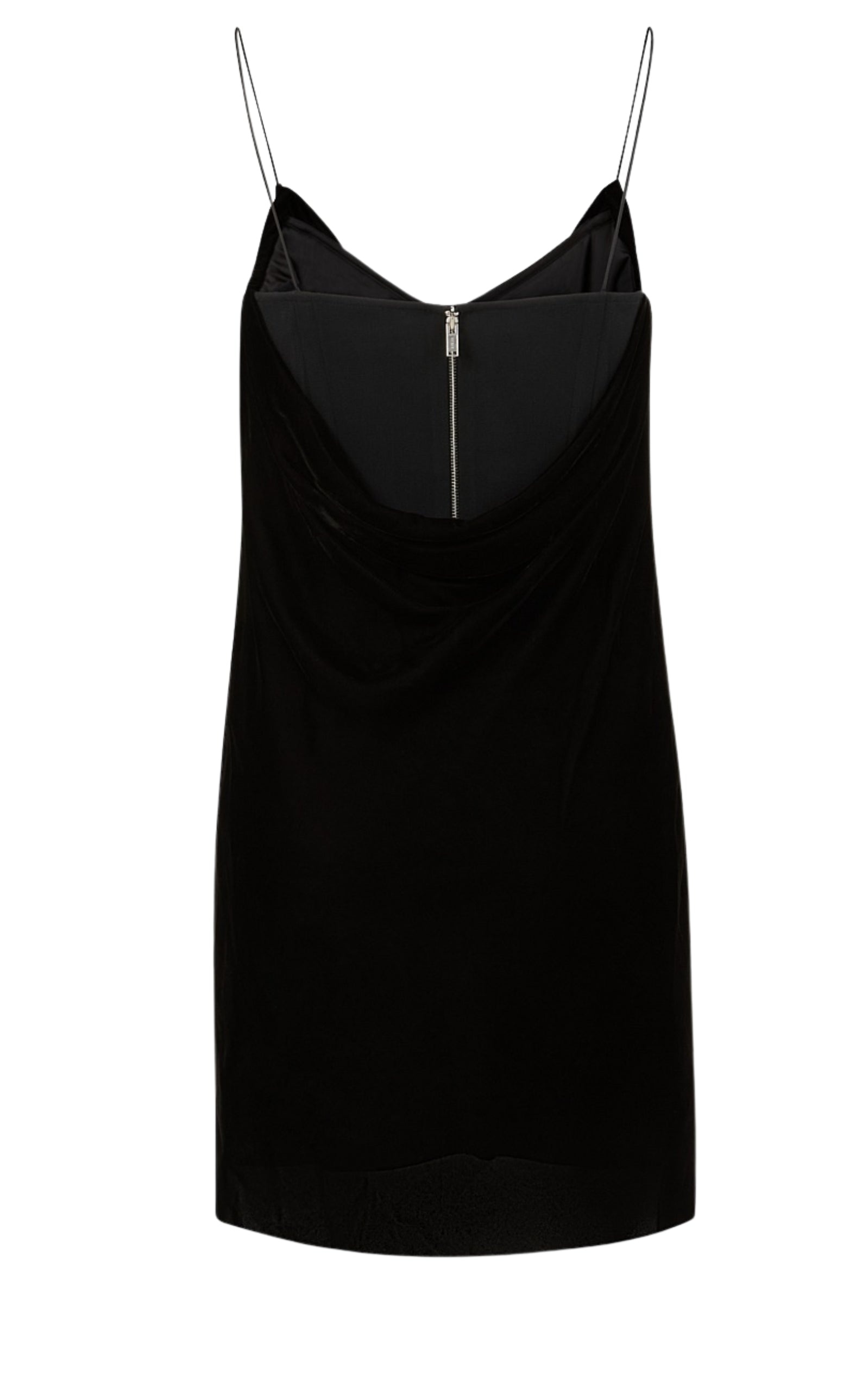 Velvet Architrave Corset Mini Dress - 4