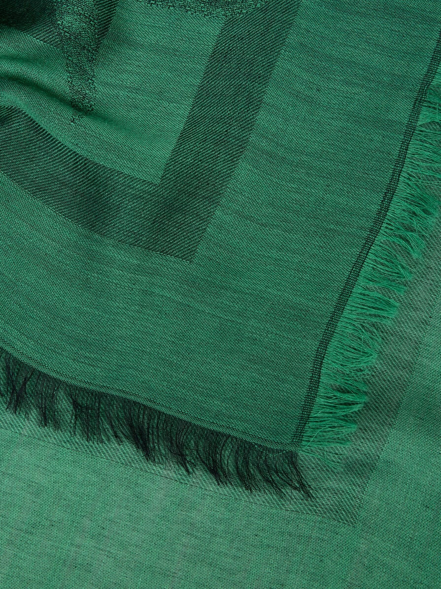 WOOL-BLEND JACQUARD SHAWL WITH PAISLEY MOTIF - 3