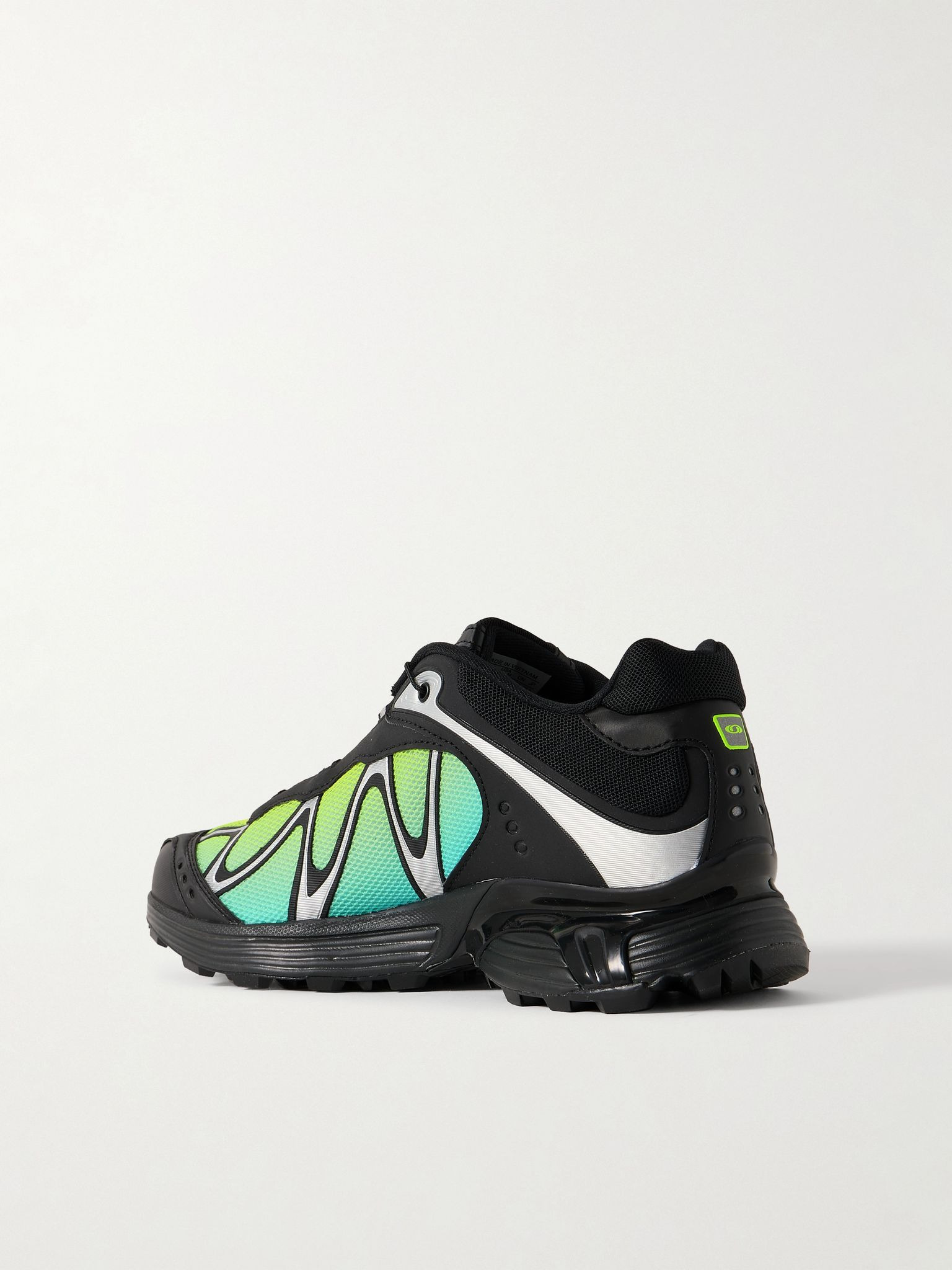 XT-WHISPER Rubber-Trimmed Mesh Sneakers Black - 4