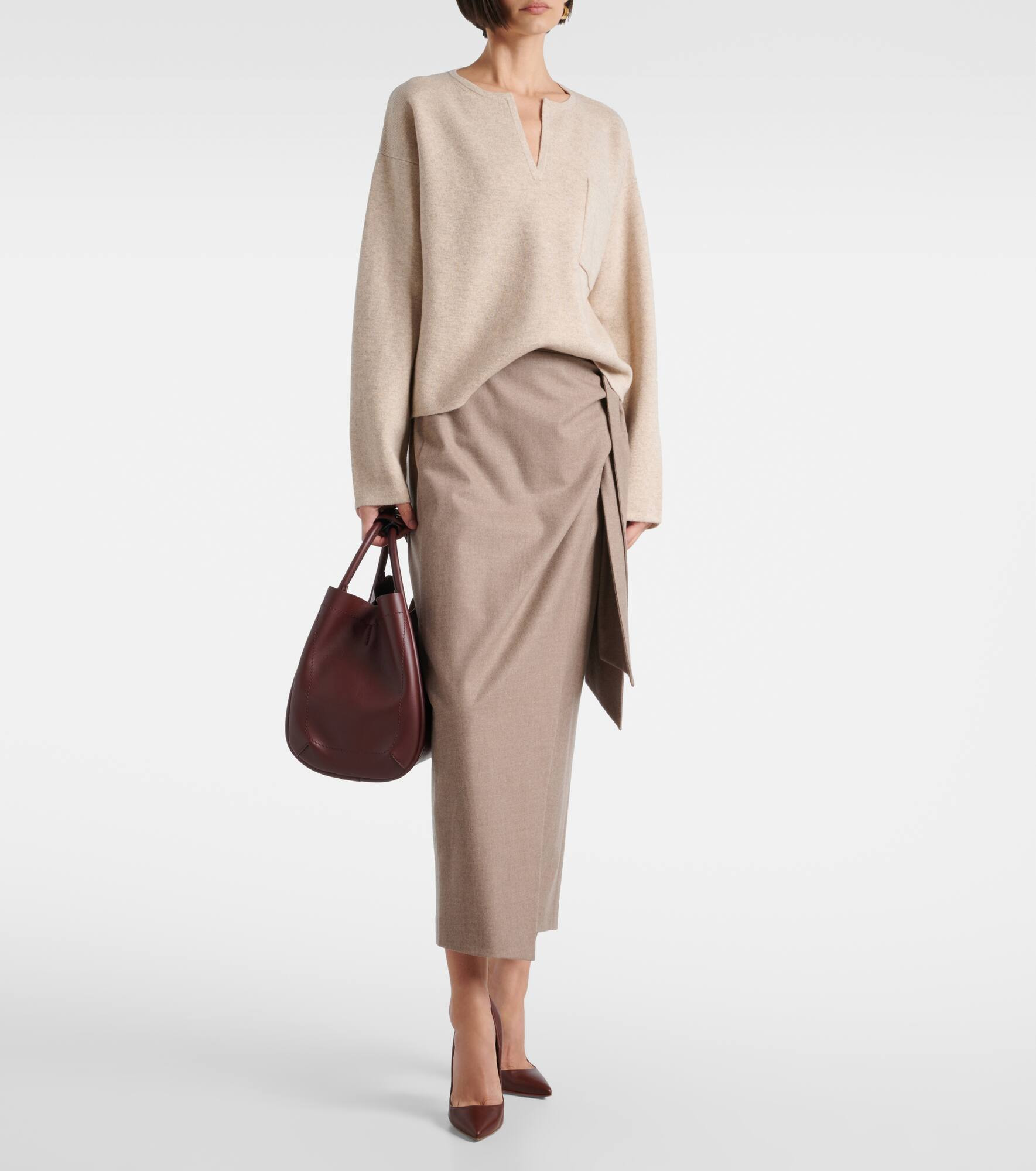 Marin Medium leather tote bag - 5