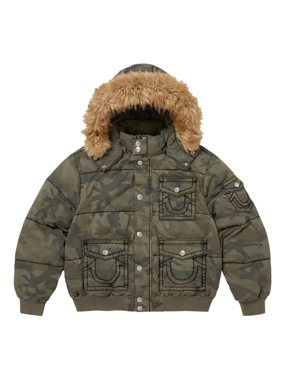 camouflage-pattern padded jacket - 1