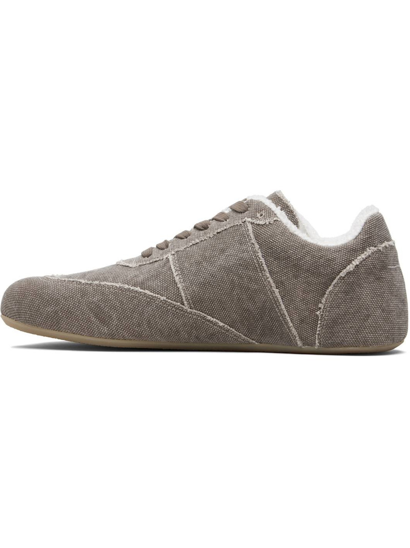 MM6 Maison Margiela Taupe Anatomic Canvas Sneakers outlook