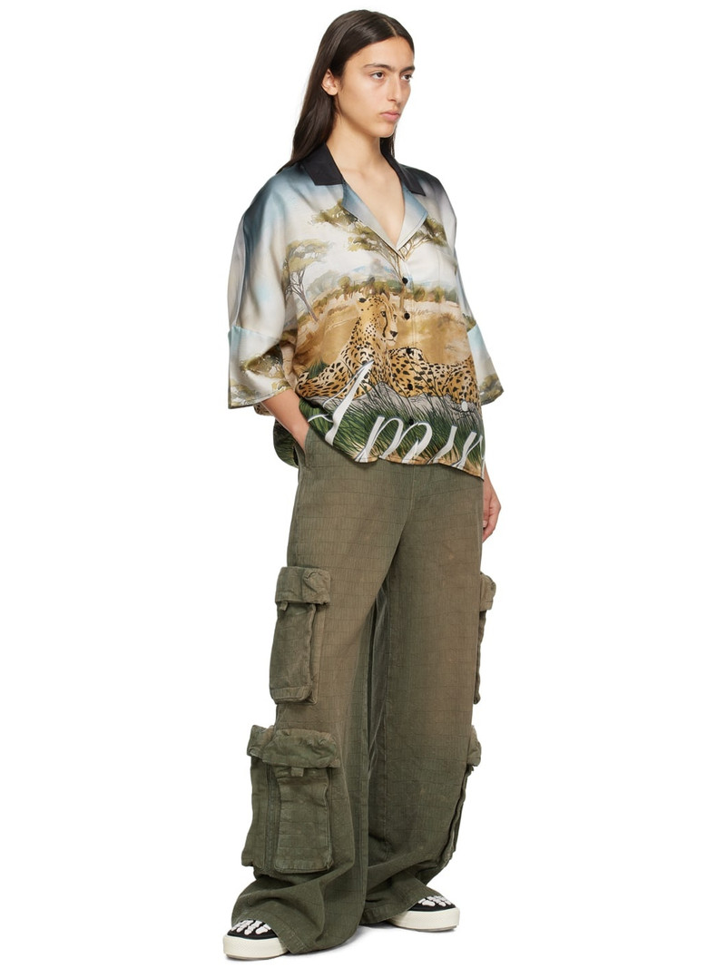 AMIRI Khaki Drawstring Trousers outlook